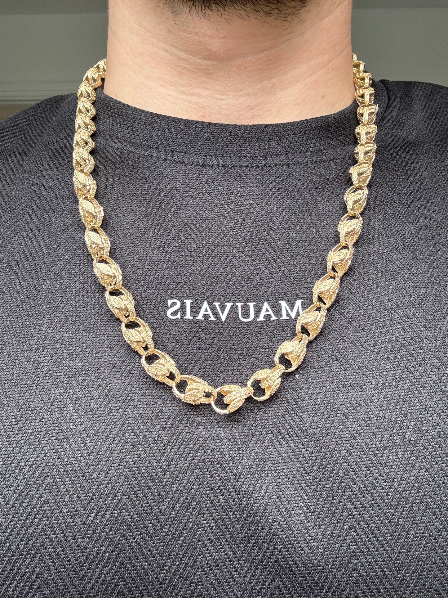 9ct Gold Tulip Chain 27.1" 11mm 94.14g