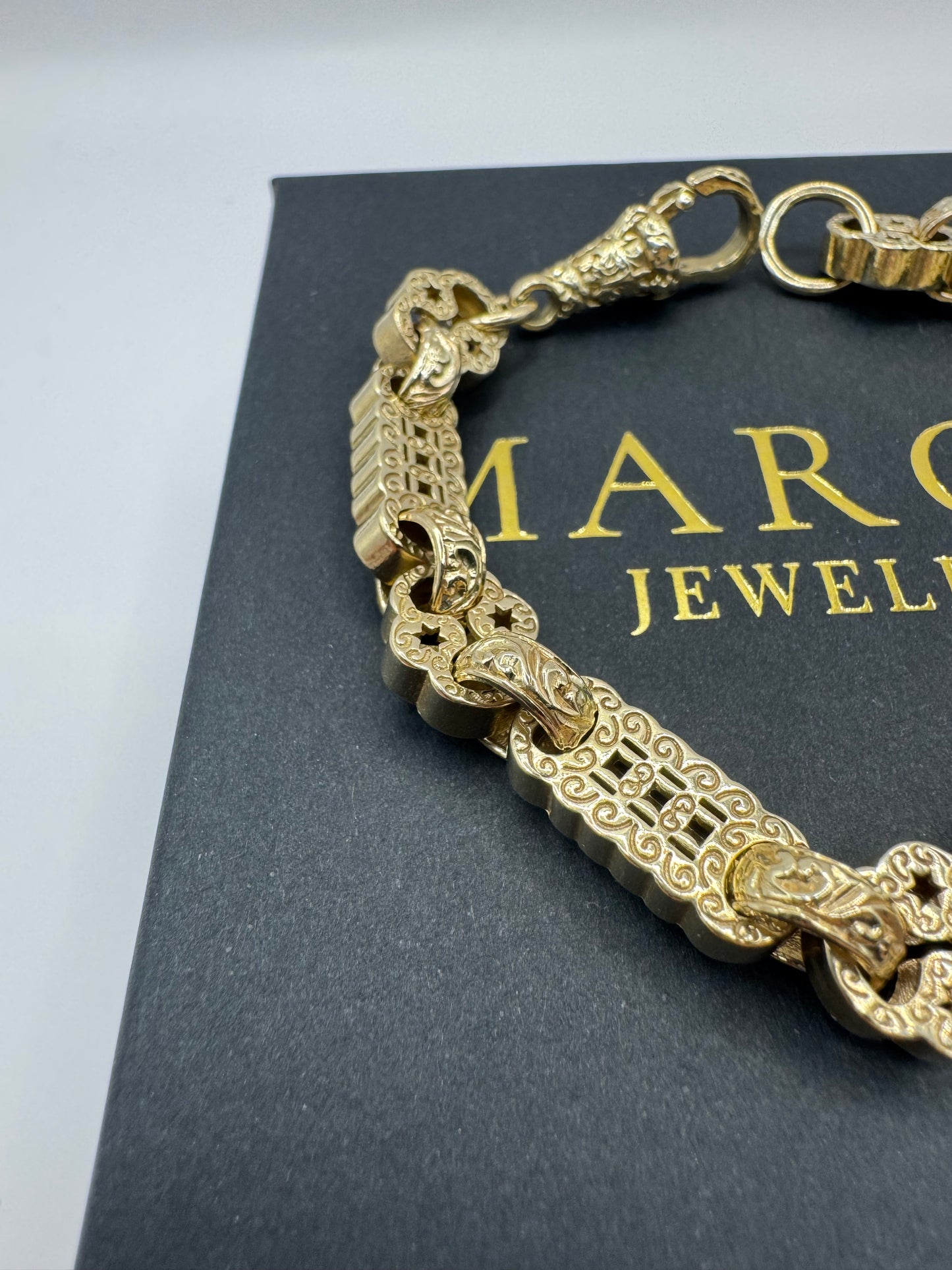 9ct Gold Stars & Bars Bracelet