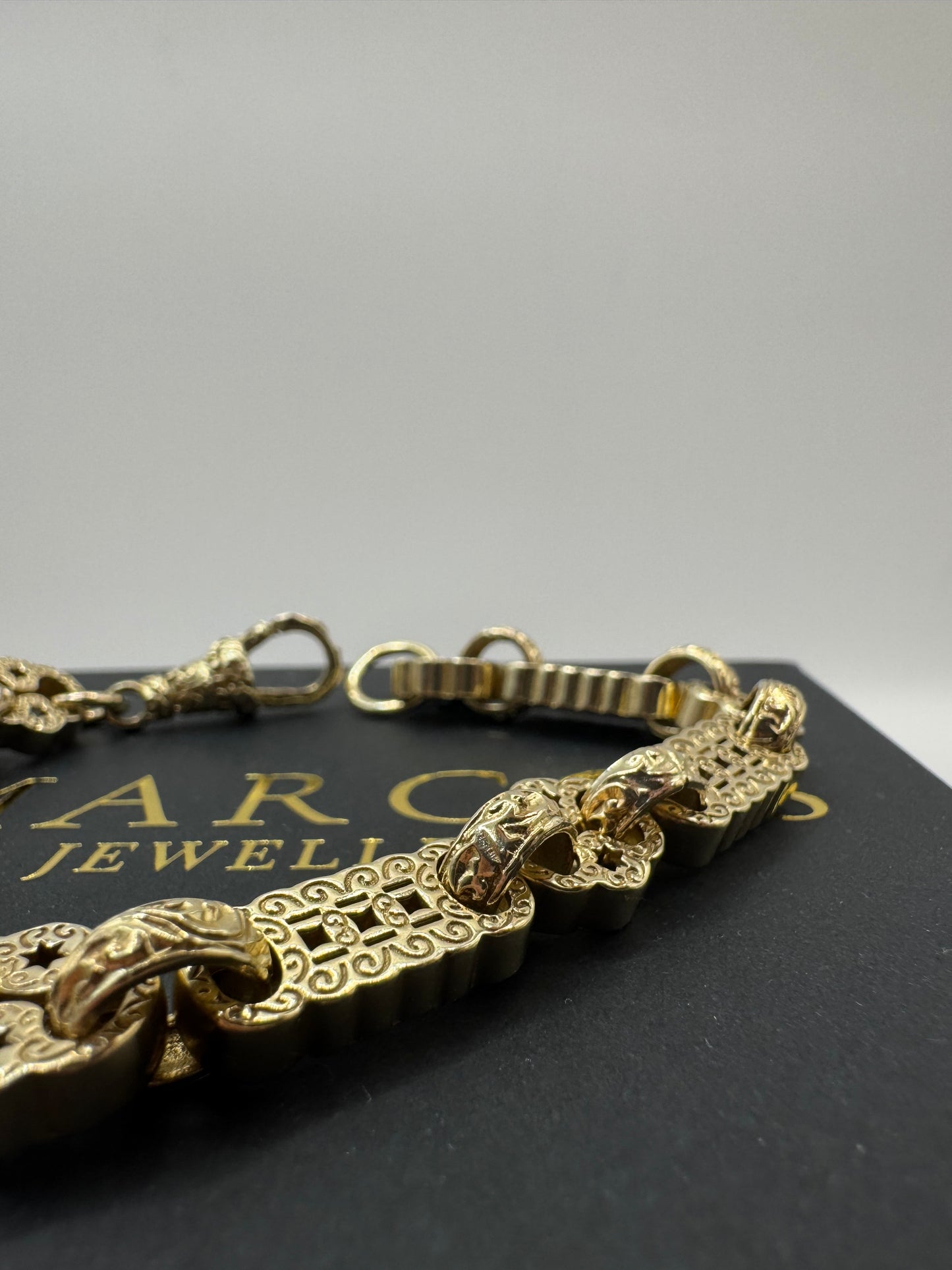 9ct Gold Stars & Bars Bracelet