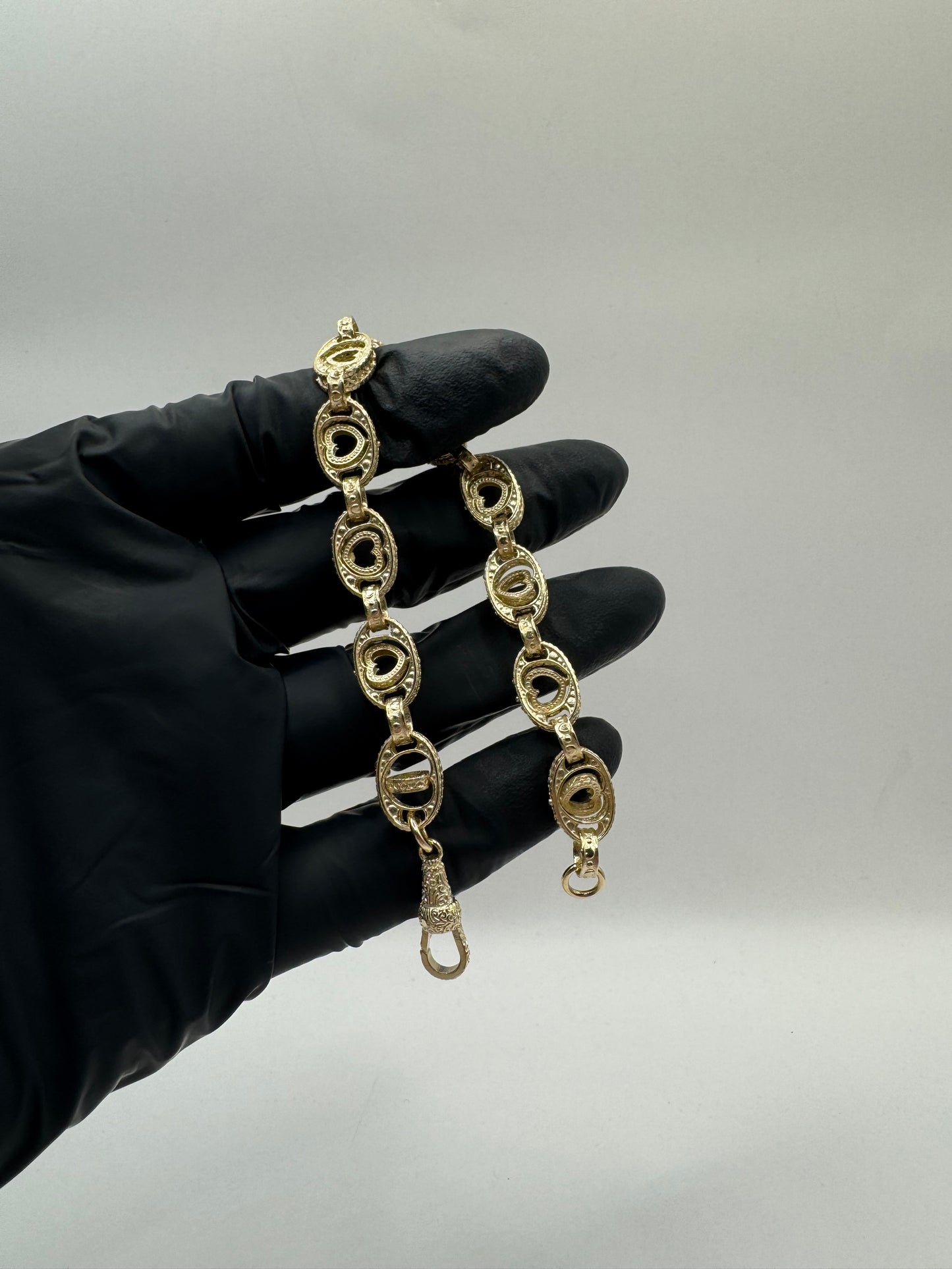 9ct Gold Spinning Heart Bracelet