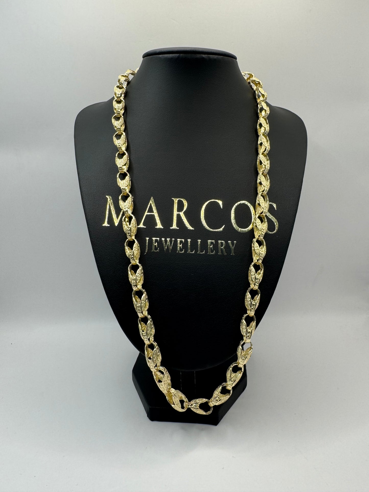 9ct Gold Tulip Chain 25” 8mm 56.31g