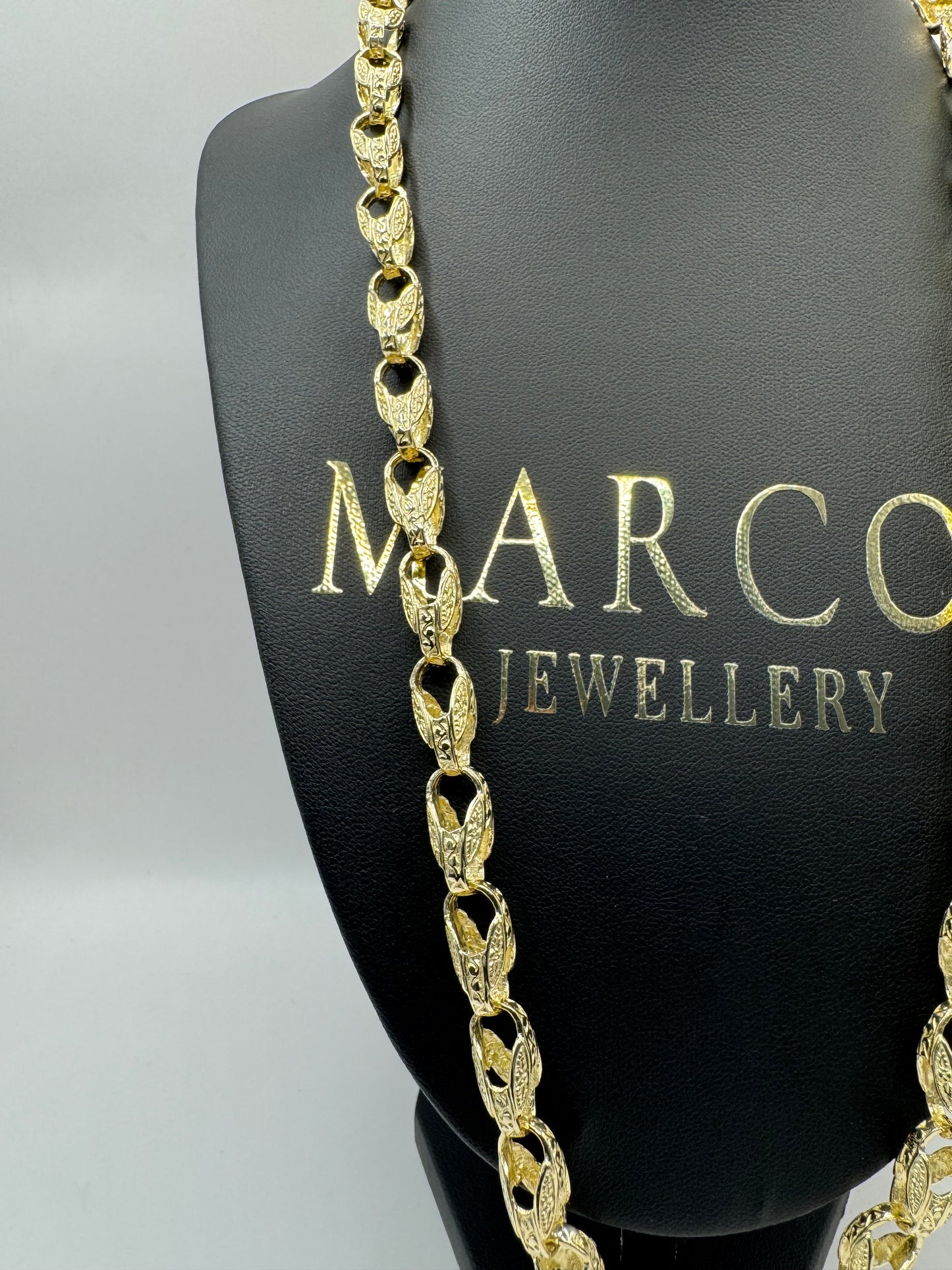 9ct Gold Tulip Chain 25” 8mm 56.31g