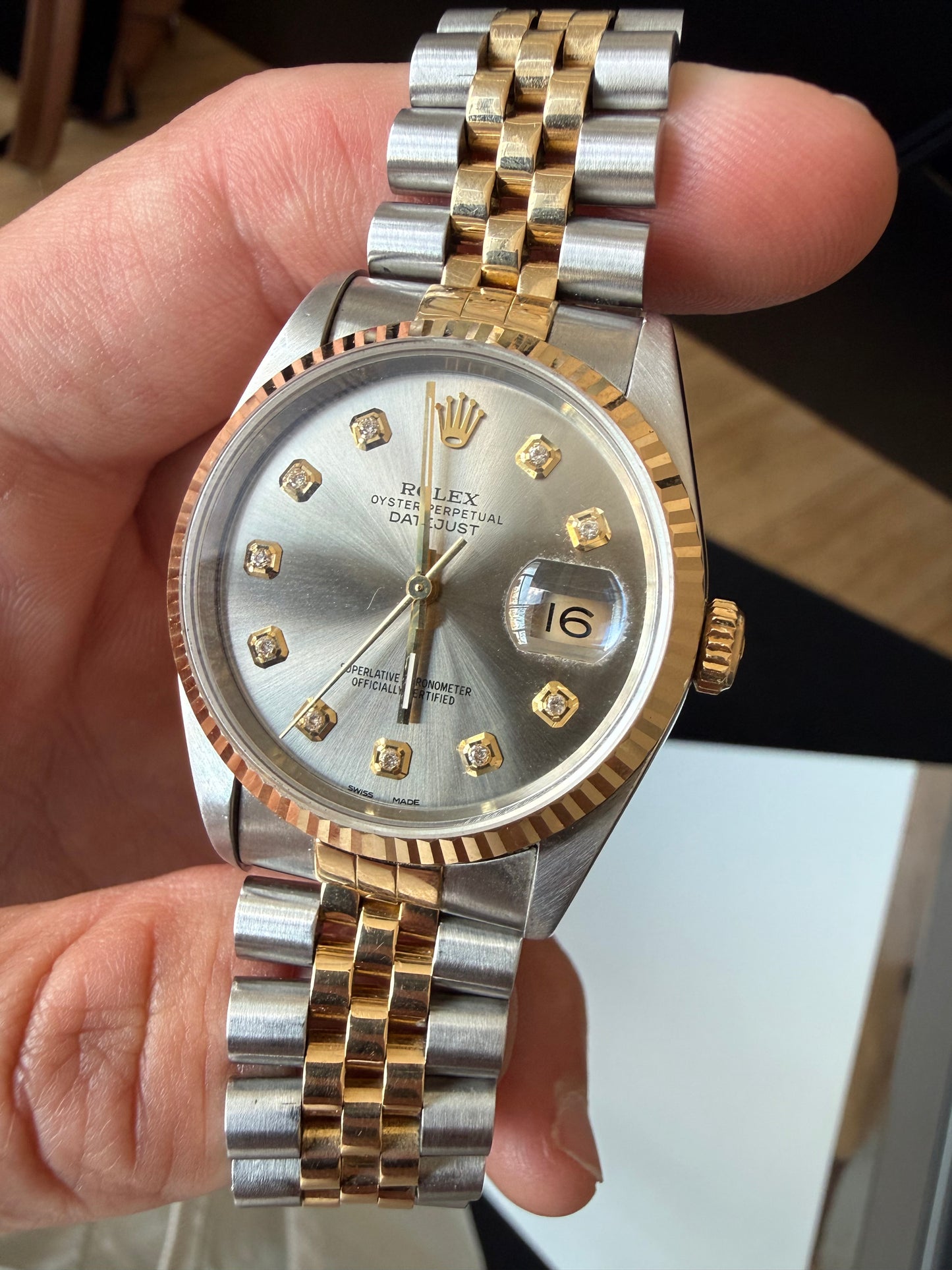 Rolex Datejust Slate Gray Diamond Dot Dial
