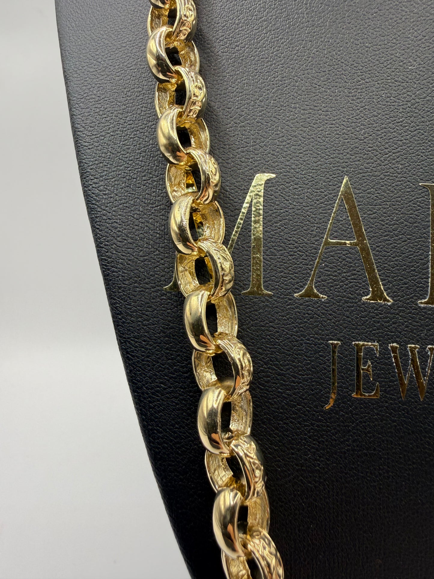 9ct Gold Belcher Chain 24.6" 10mm 73.75g