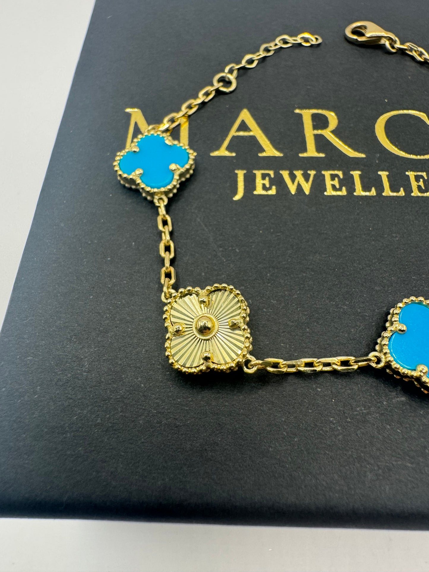 9ct Gold Designer Inspired Bracelet 7/8" 6.74g