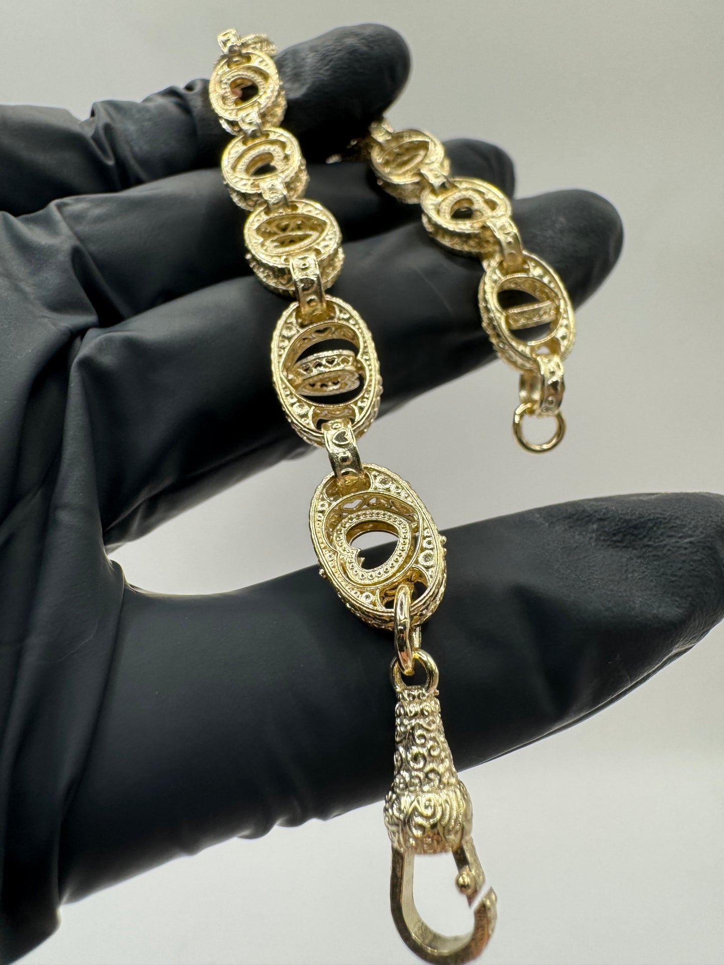 9ct Gold Spinning Heart Bracelet