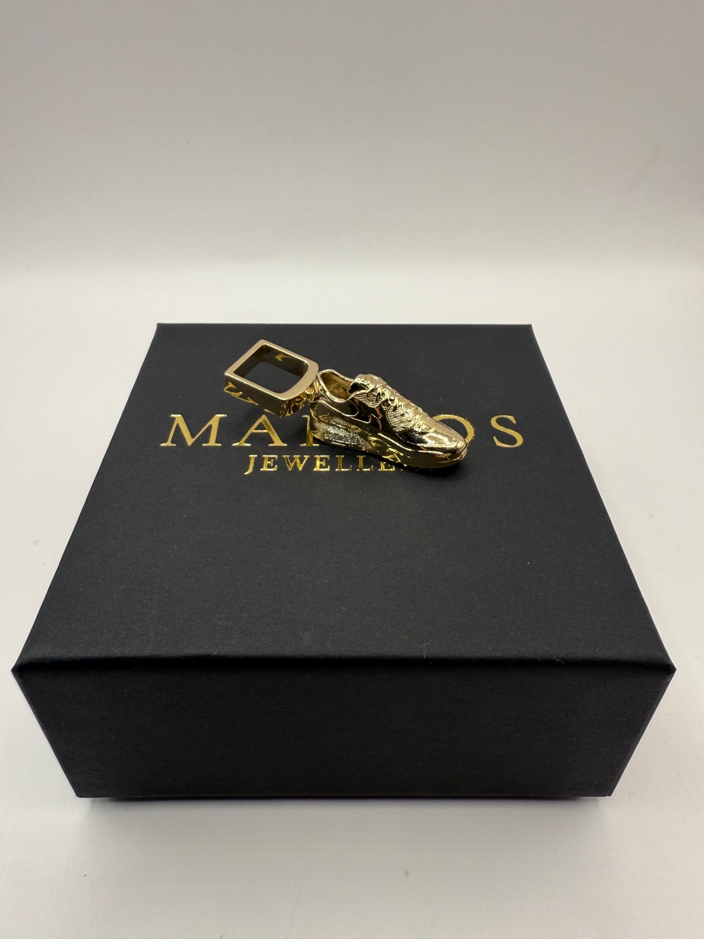 9ct Solid Gold Nike Shoe Pendant 1.9” 16.39g