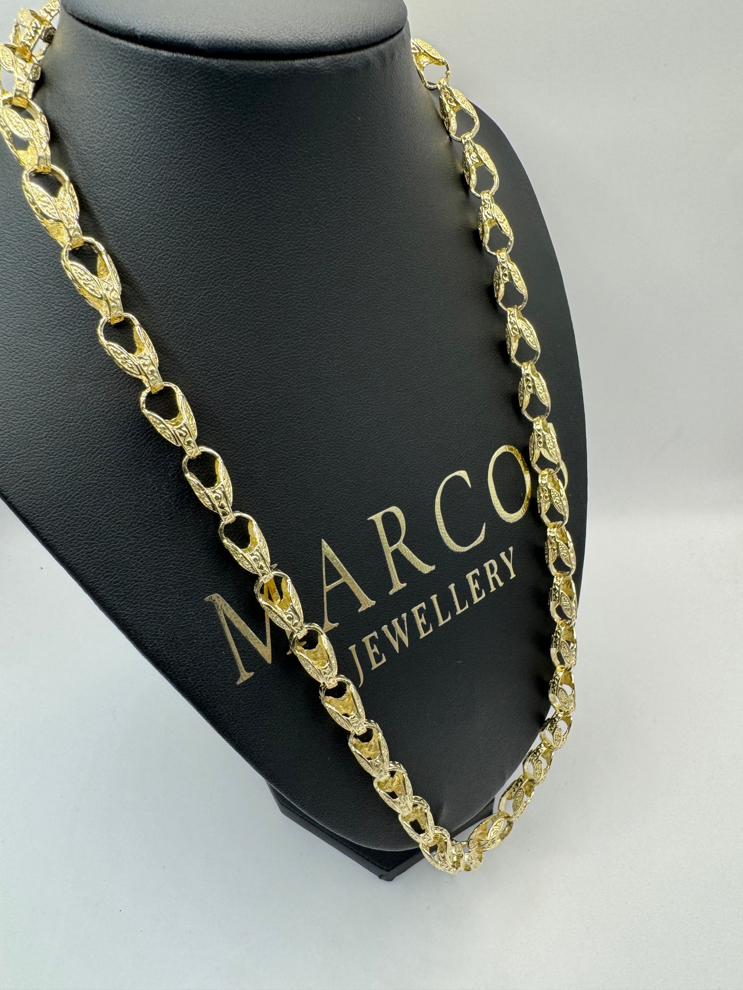 9ct Gold Tulip Chain 25” 8mm 56.31g