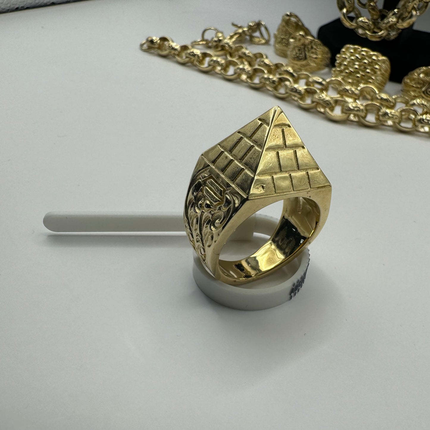 9ct Solid Gold Pyramid Ring