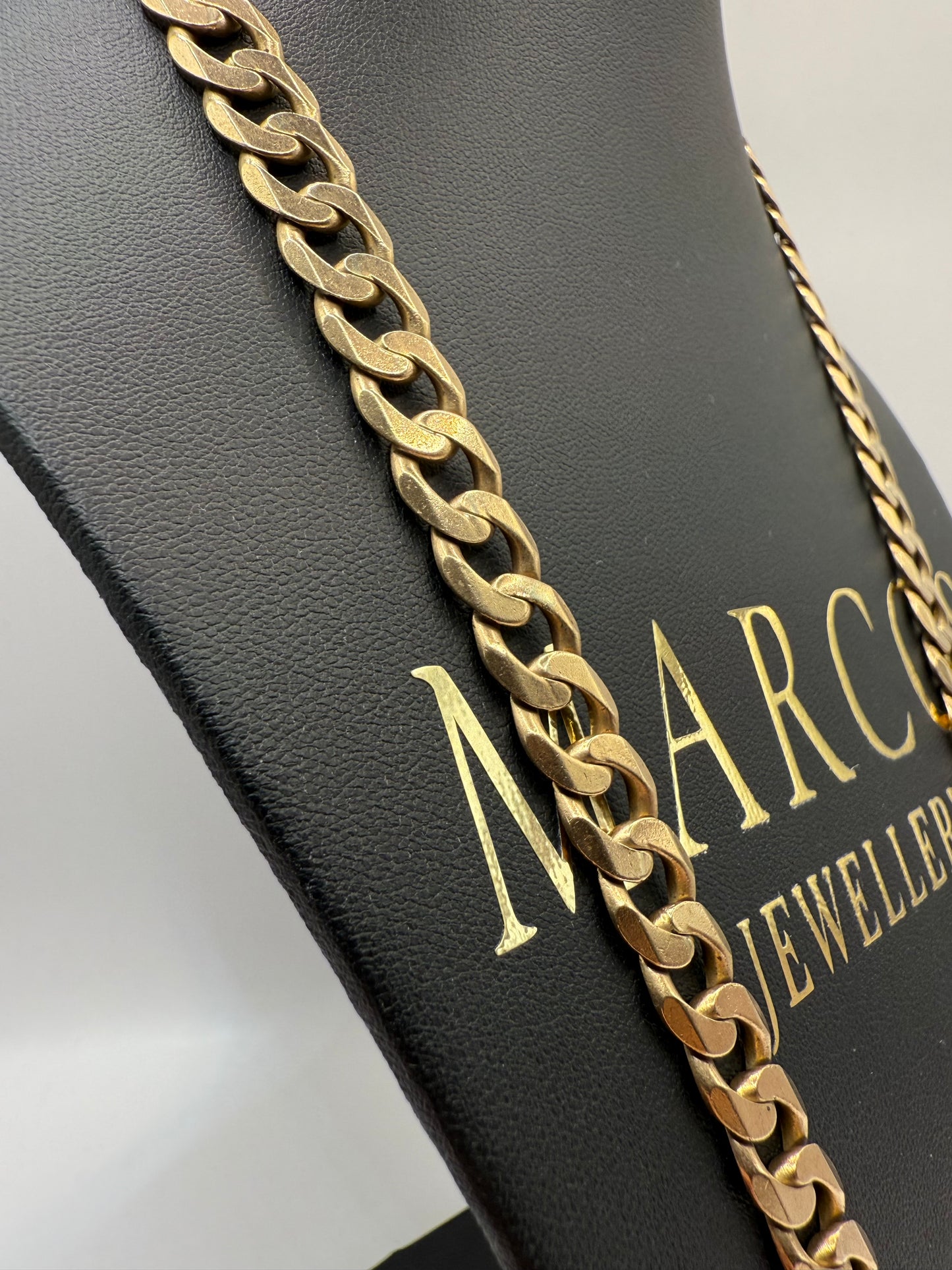 9ct Gold Curb Chain 22.75" 10mm 67.6g