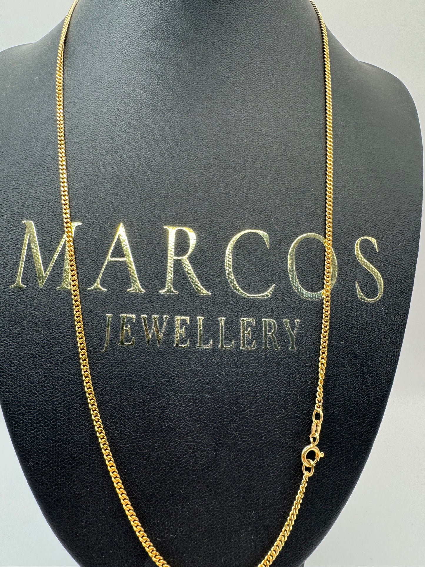 9ct Gold Micro Curb Chain 22" 2mm 7g