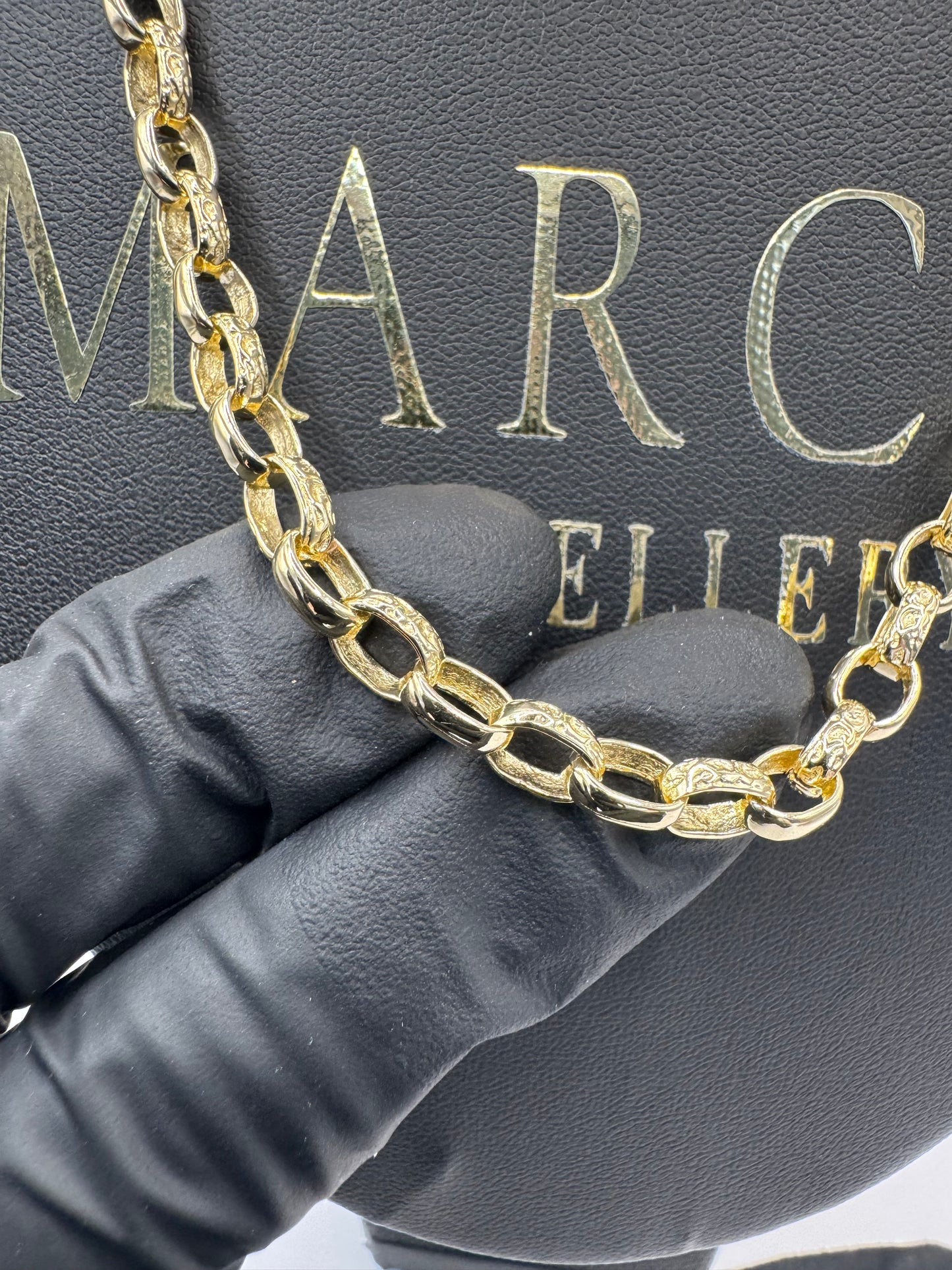 9ct Gold Oval Belcher Chain 19” 6-8mm 26.14g