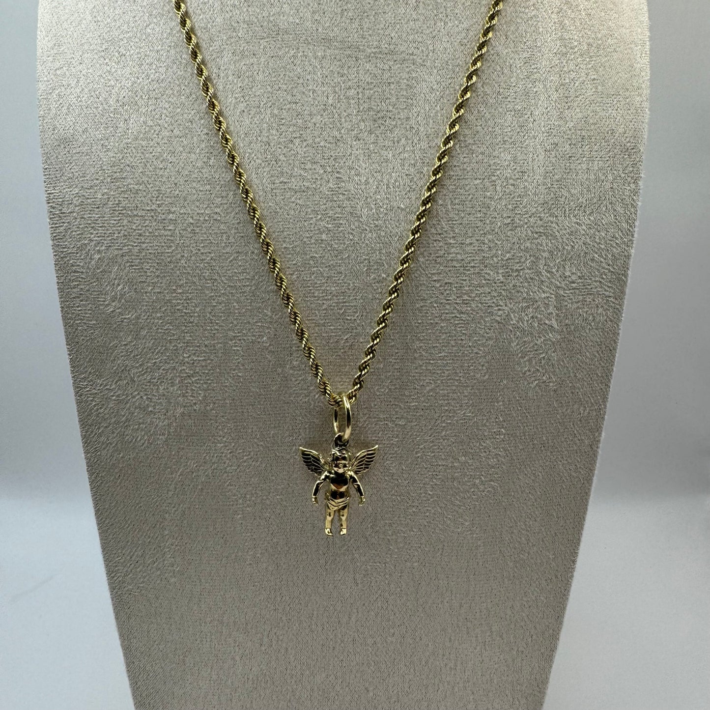9ct Solid Gold Cherub Pendant