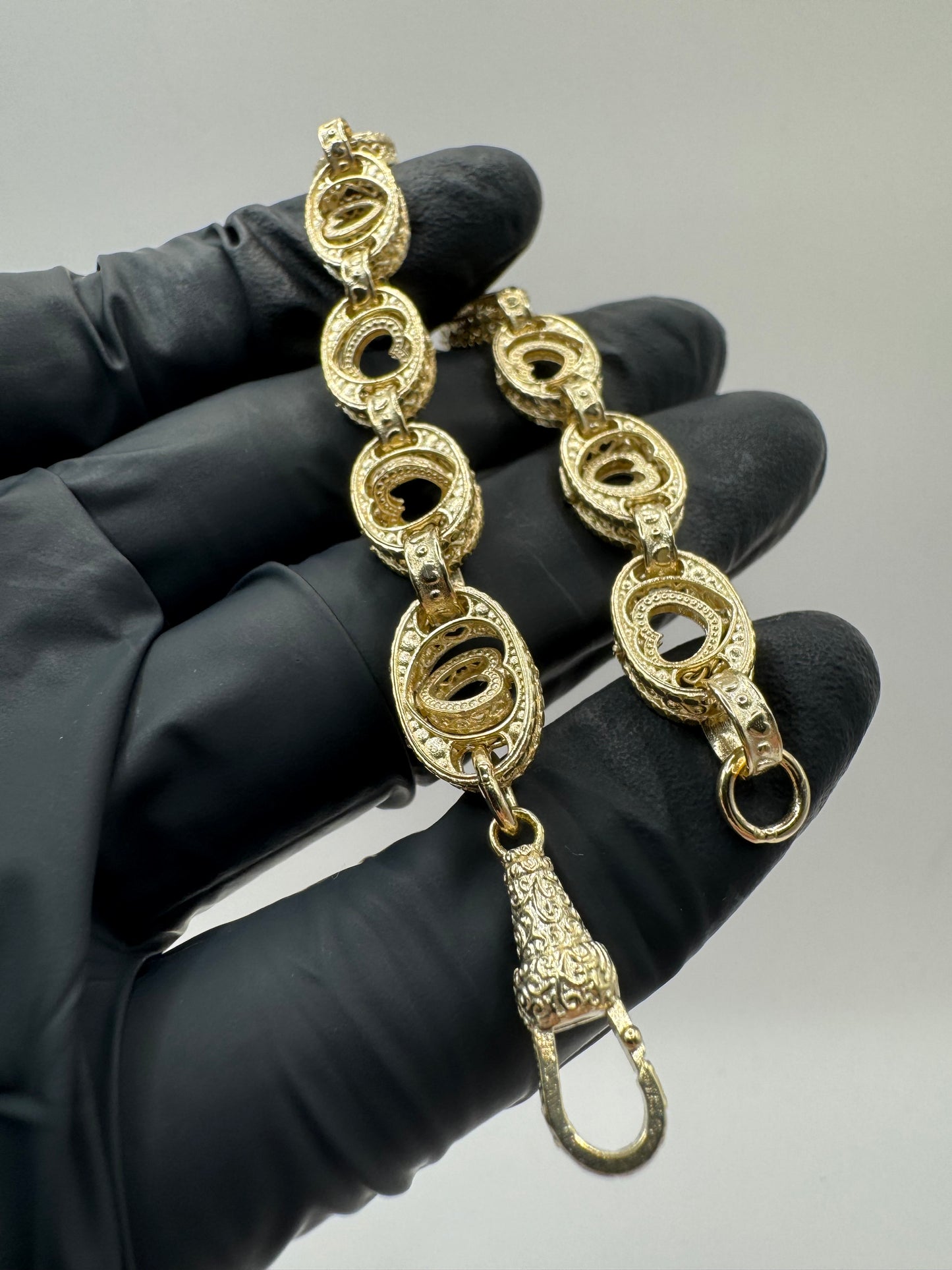 9ct Gold Spinning Heart Bracelet