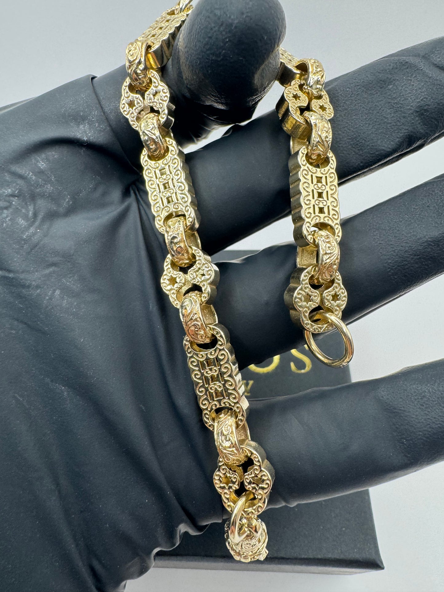 9ct Gold Stars & Bars Bracelet