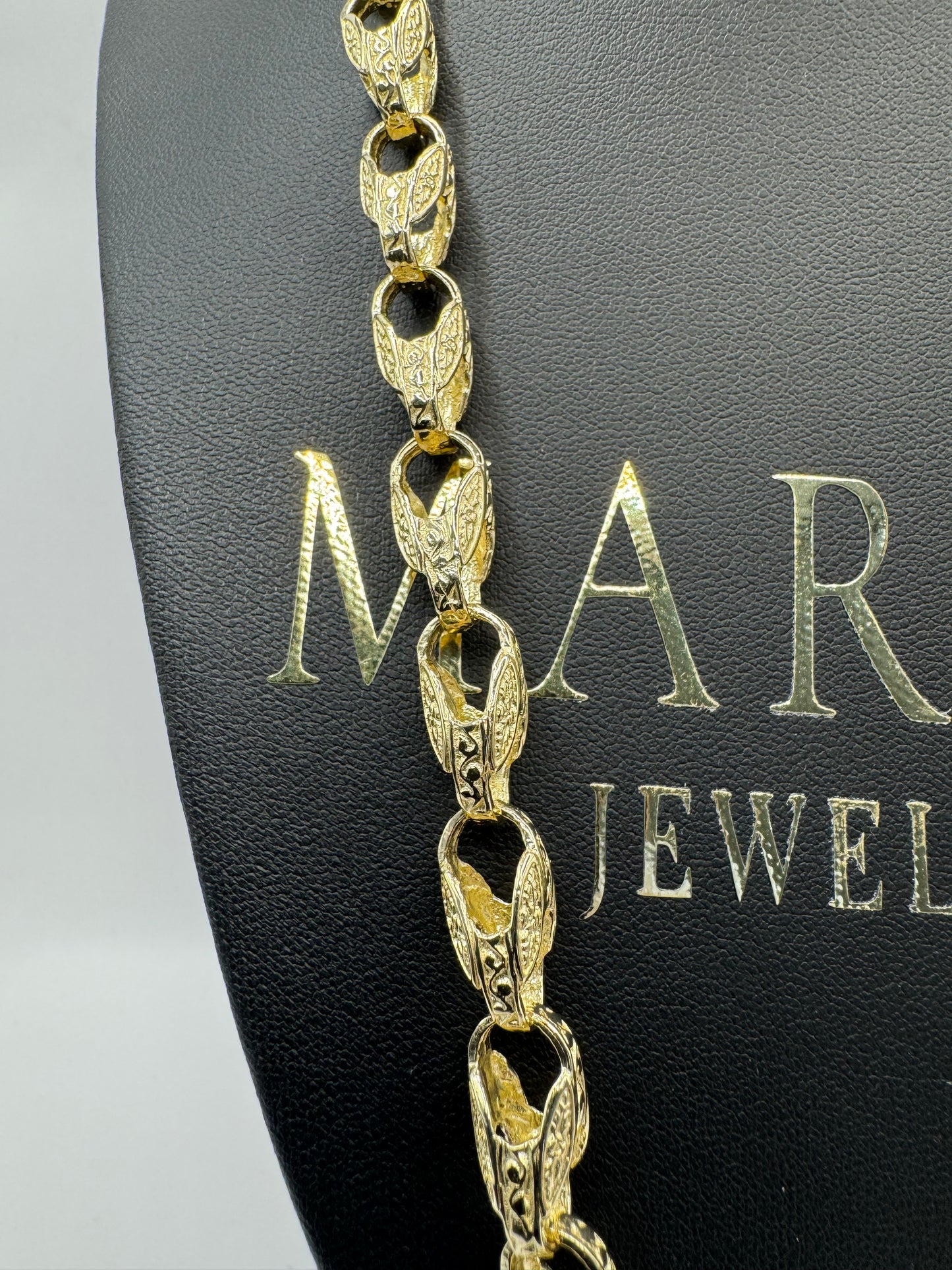 9ct Gold Tulip Chain 25” 8mm 56.31g