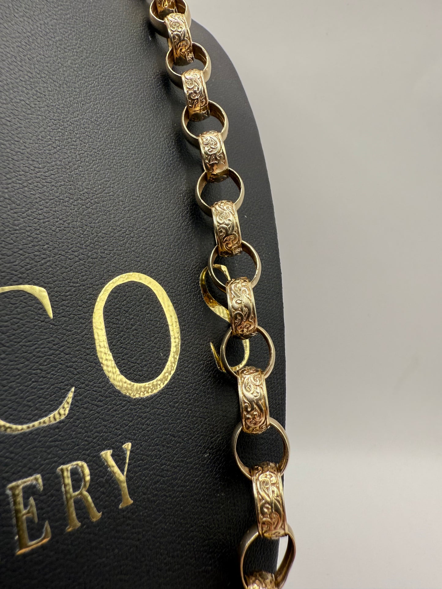 9ct Gold Belcher Chain 27" 10mm 68.62g