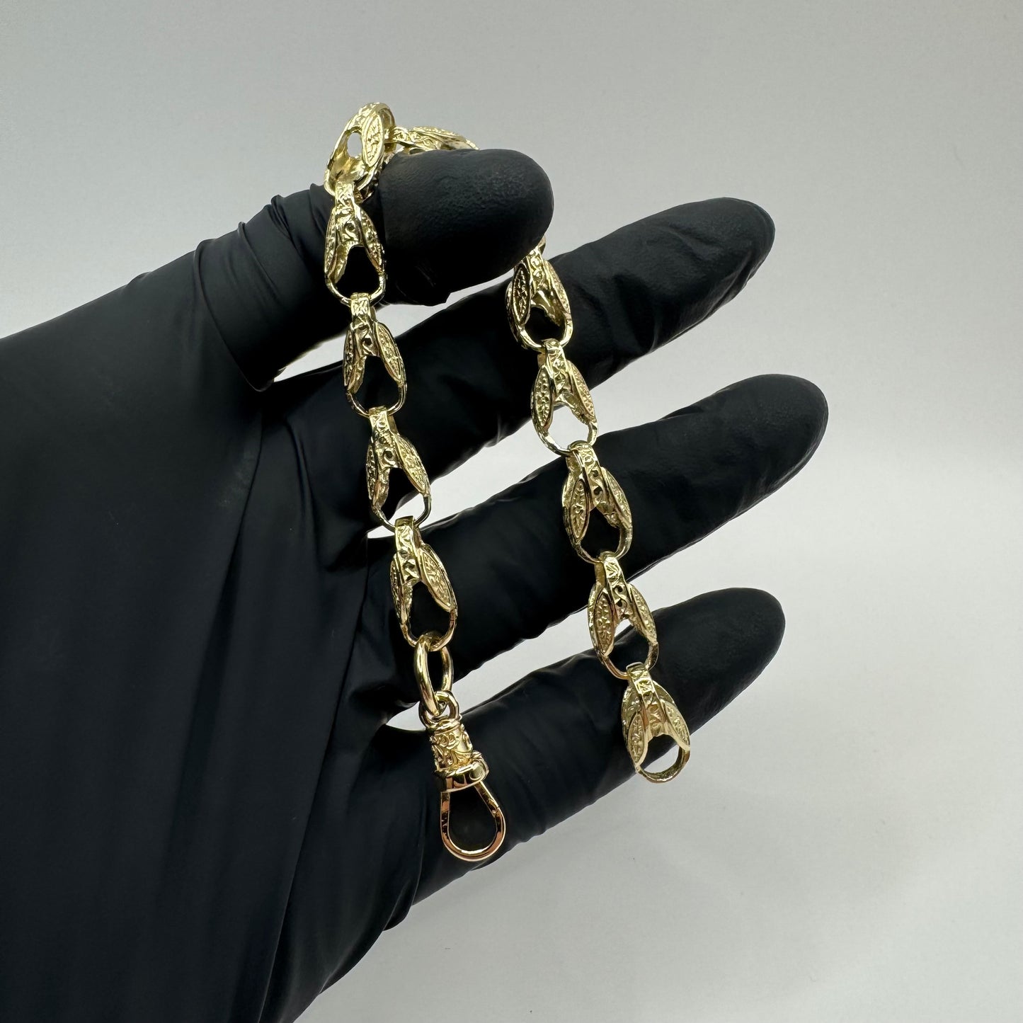 9ct Solid Gold Tulip Bracelet (thin style)
