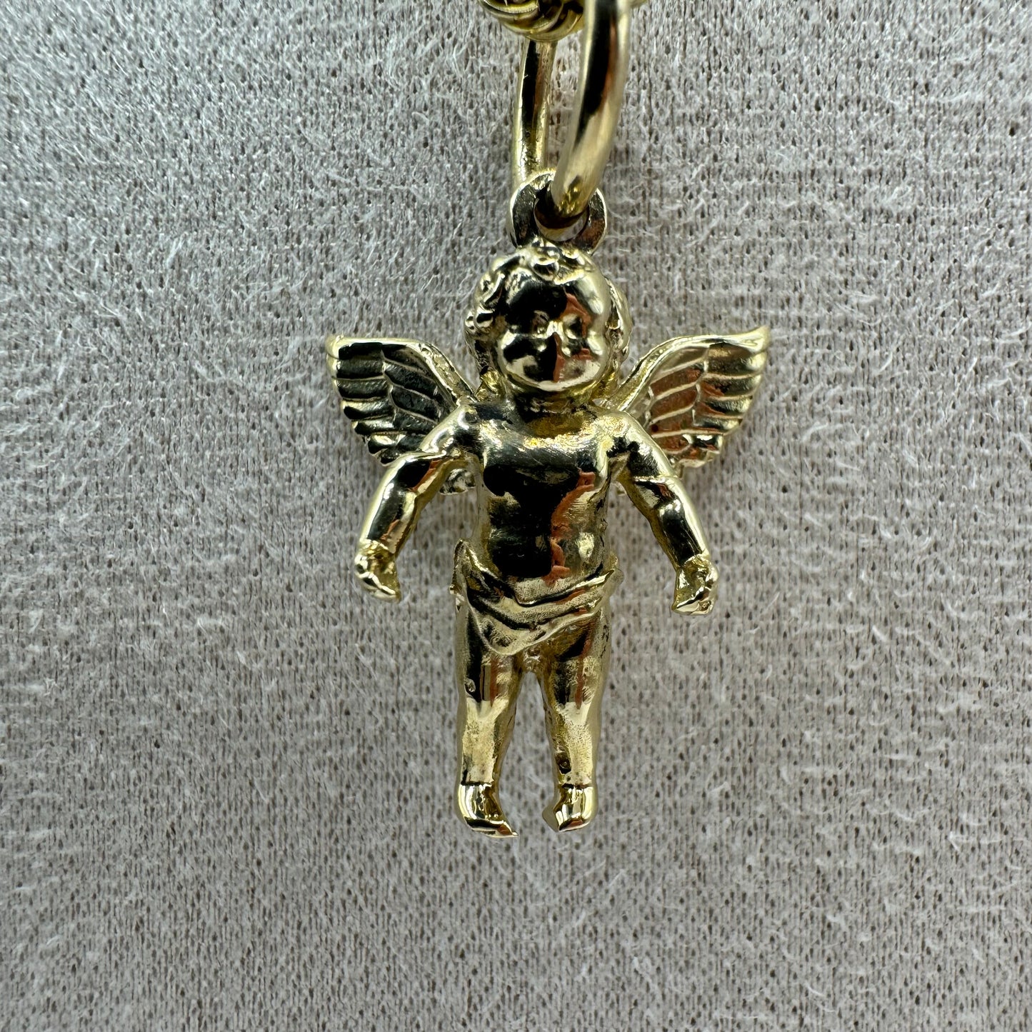 9ct Solid Gold Cherub Pendant