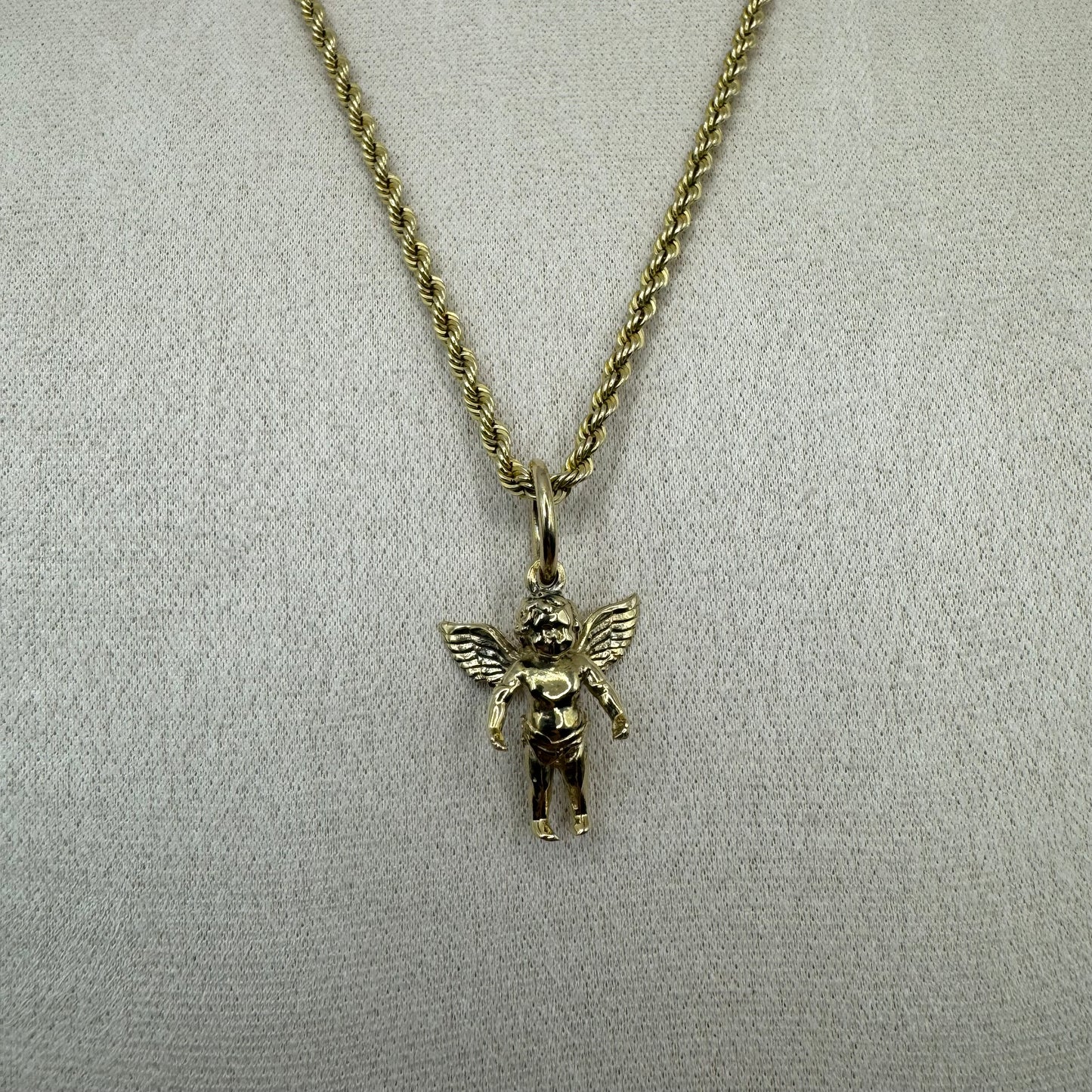 9ct Solid Gold Cherub Pendant