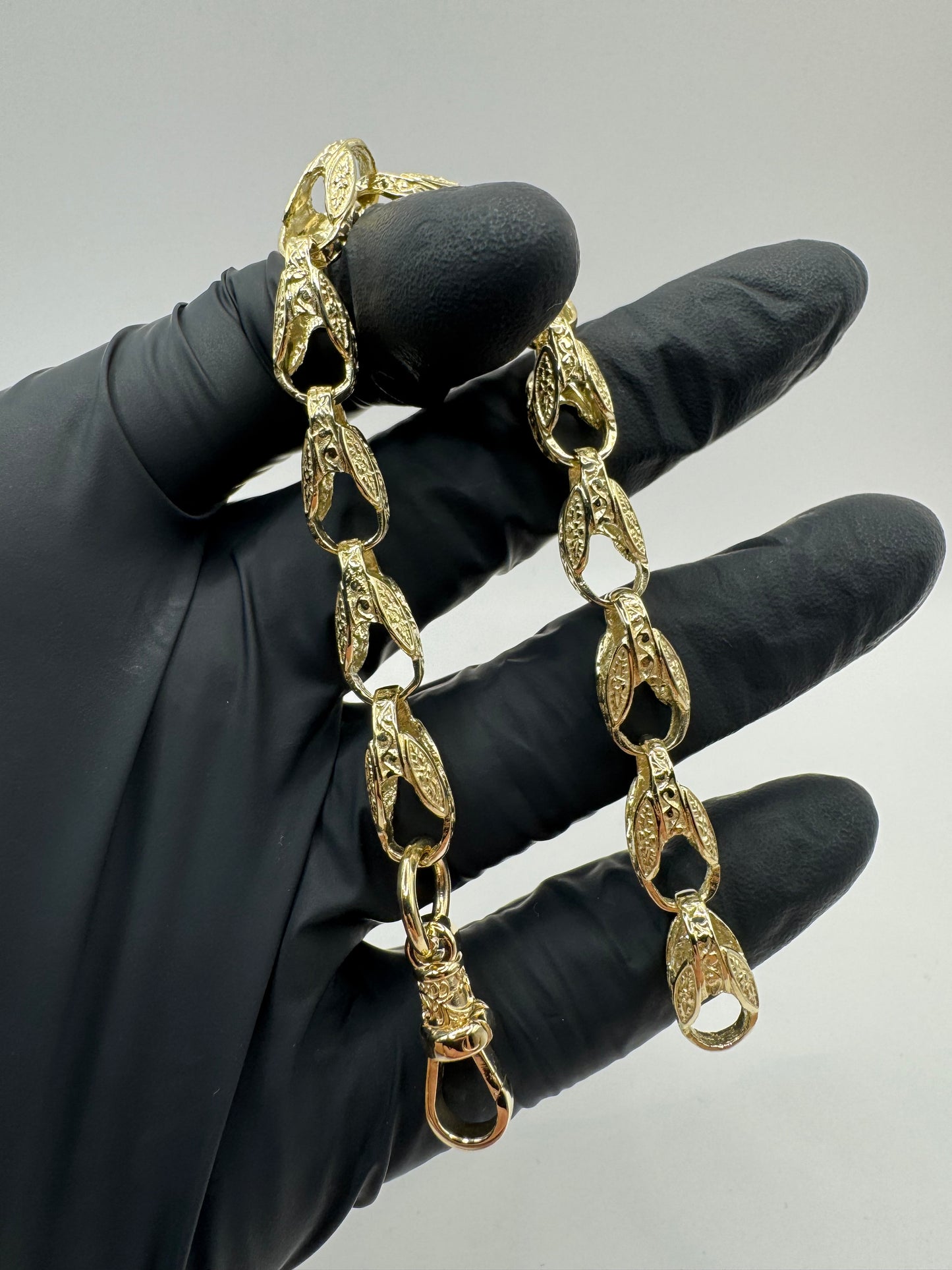 9ct Solid Gold Tulip Bracelet (thin style)