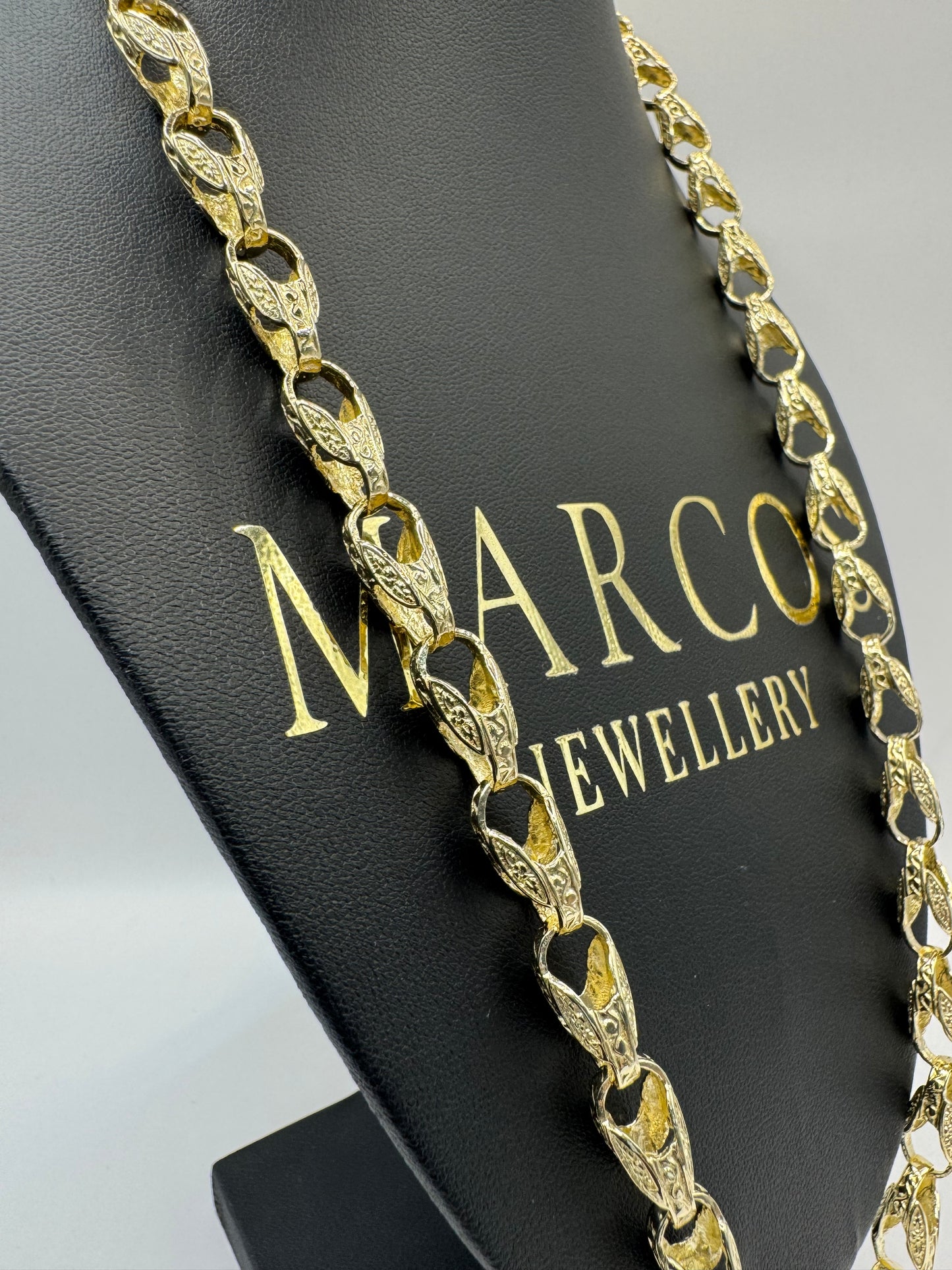 9ct Gold Tulip Chain 25” 8mm 56.31g