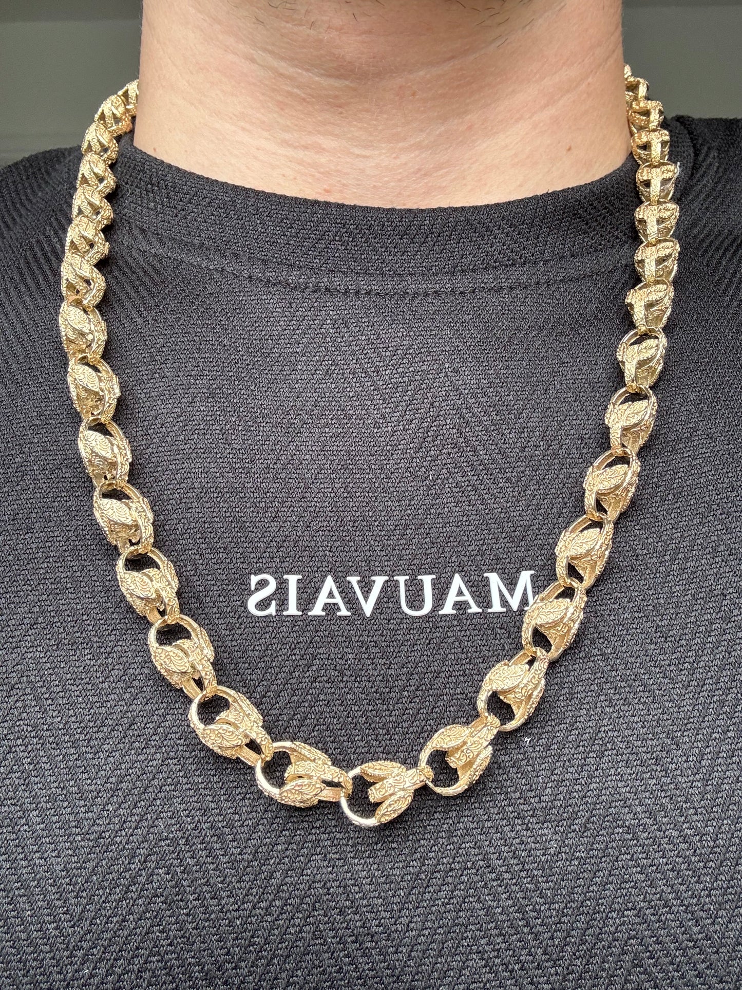 9ct Gold Tulip Chain 27.1" 11mm 94.14g