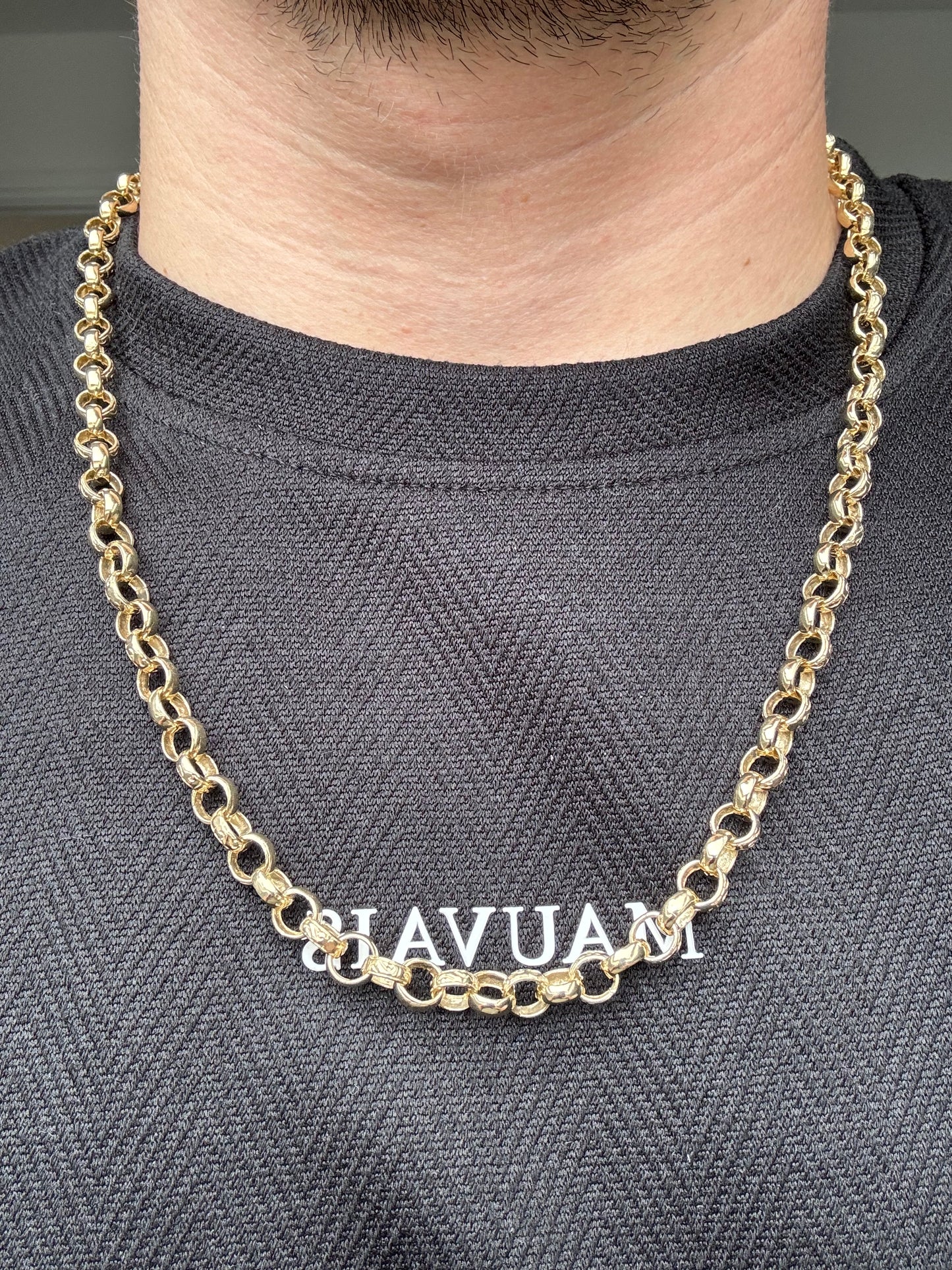9ct Gold Belcher Chain 24.6" 8.5mm 42.9g