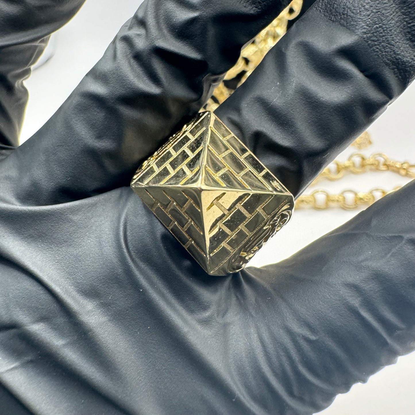 9ct Solid Gold Pyramid Ring