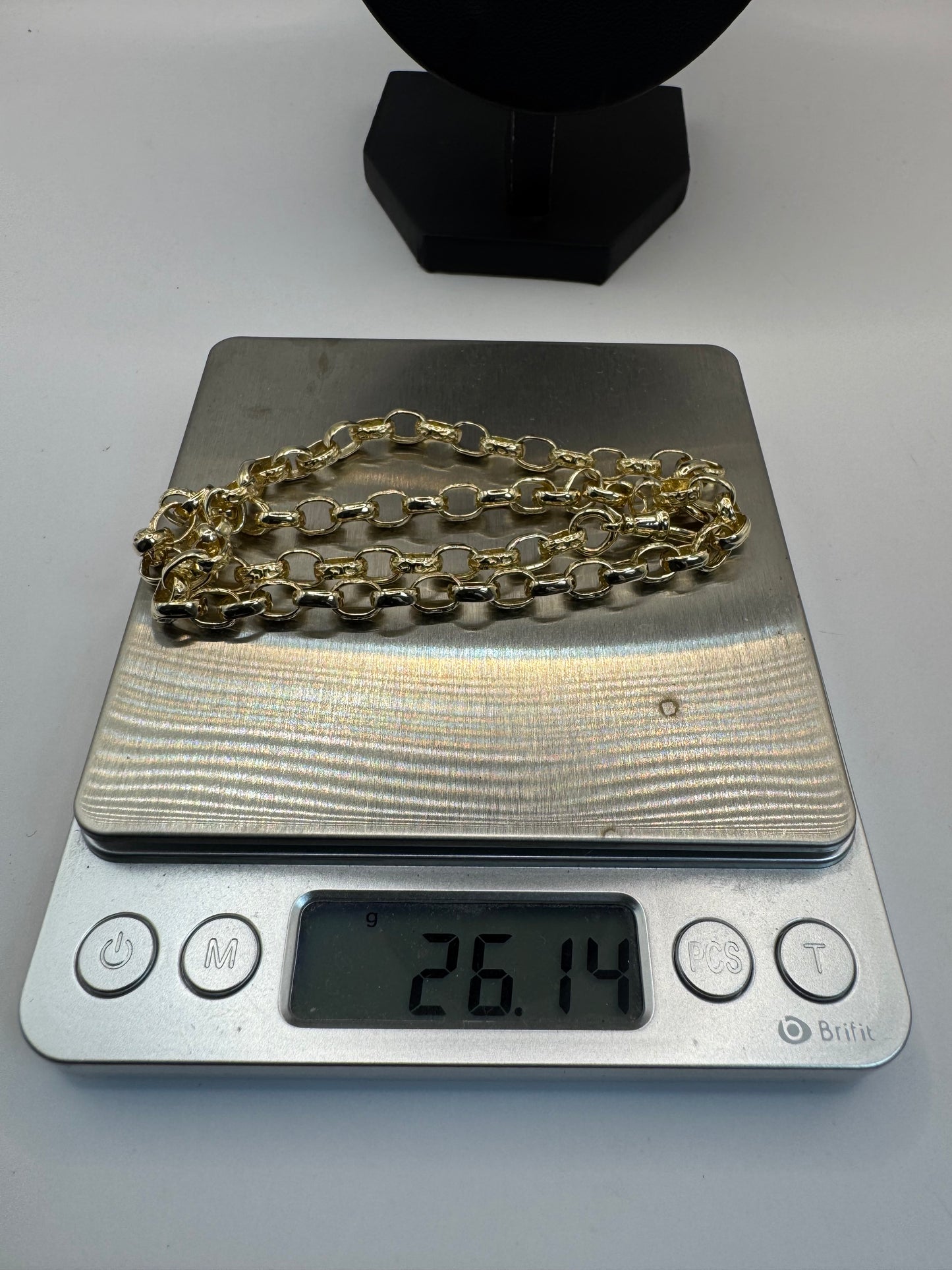 9ct Gold Oval Belcher Chain 19” 6-8mm 26.14g