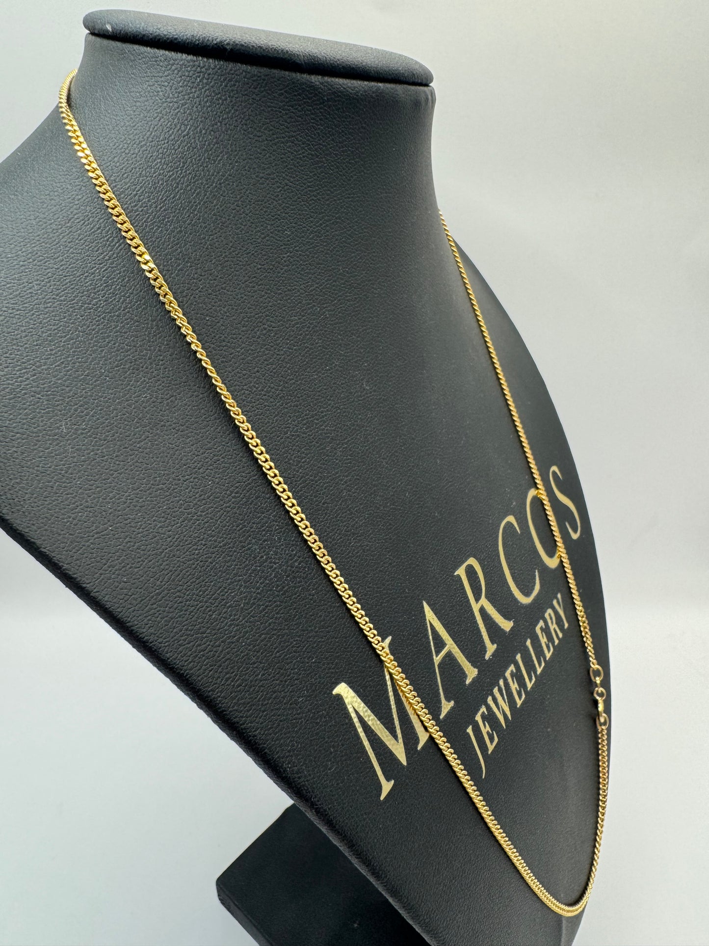 9ct Gold Micro Curb Chain 22" 2mm 7g