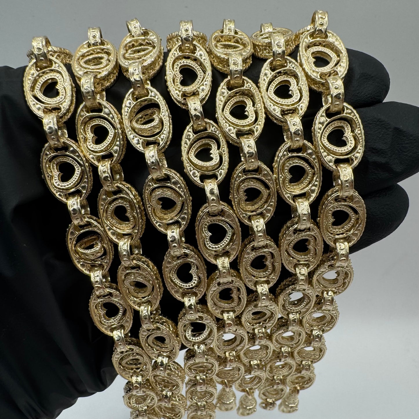 9ct Gold Spinning Heart Bracelet