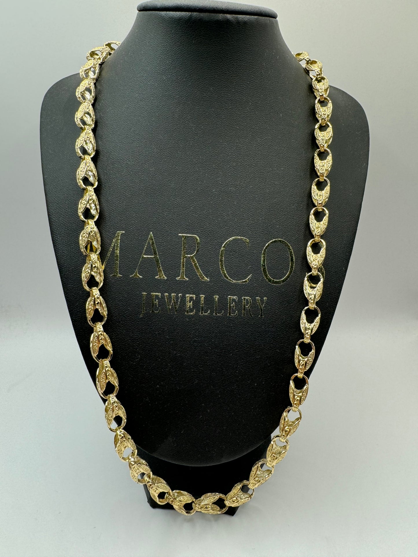 9ct Solid Gold Tulip Chain (thin style)