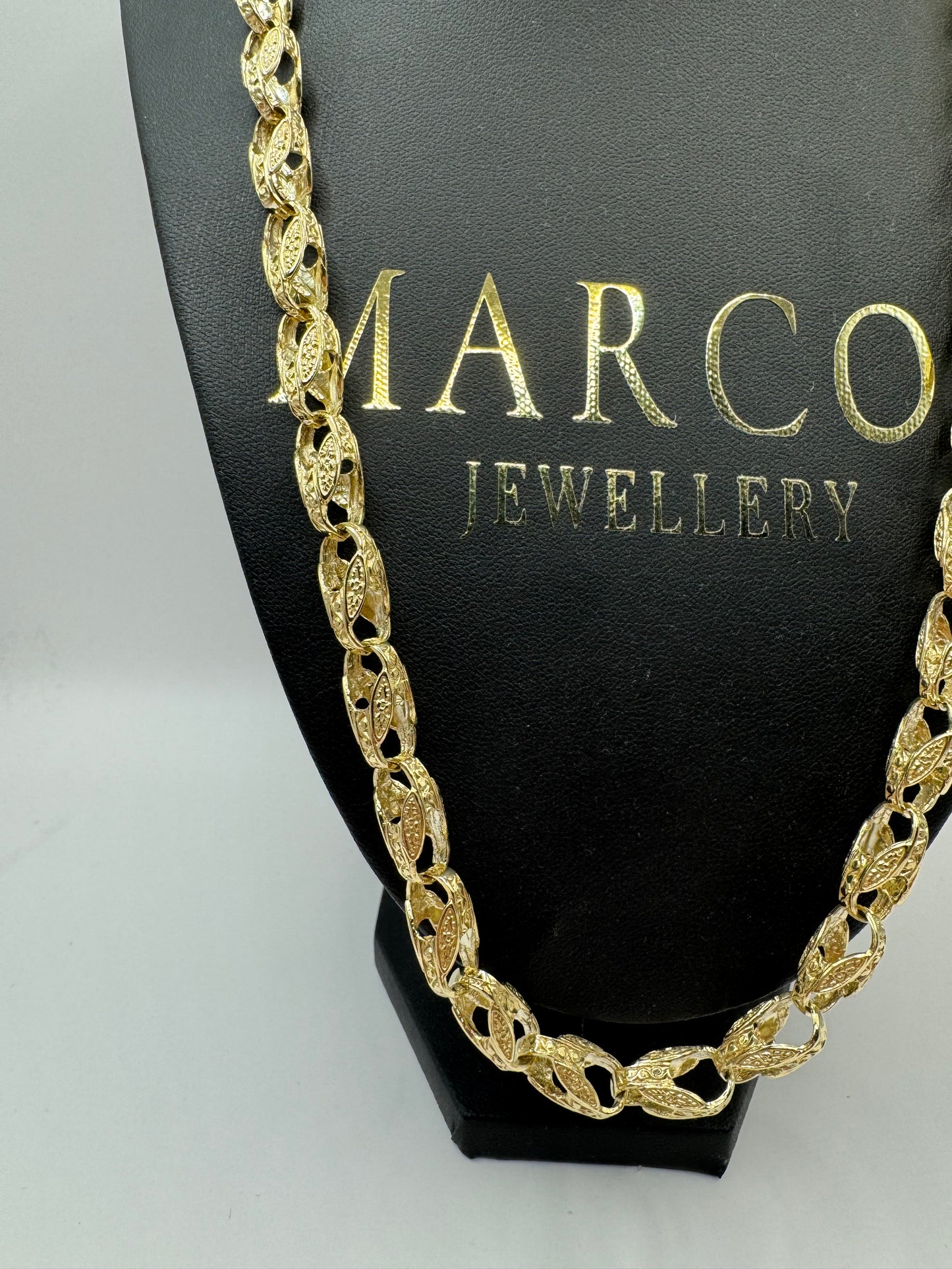 9ct Solid Gold Tulip Chain (thin style)