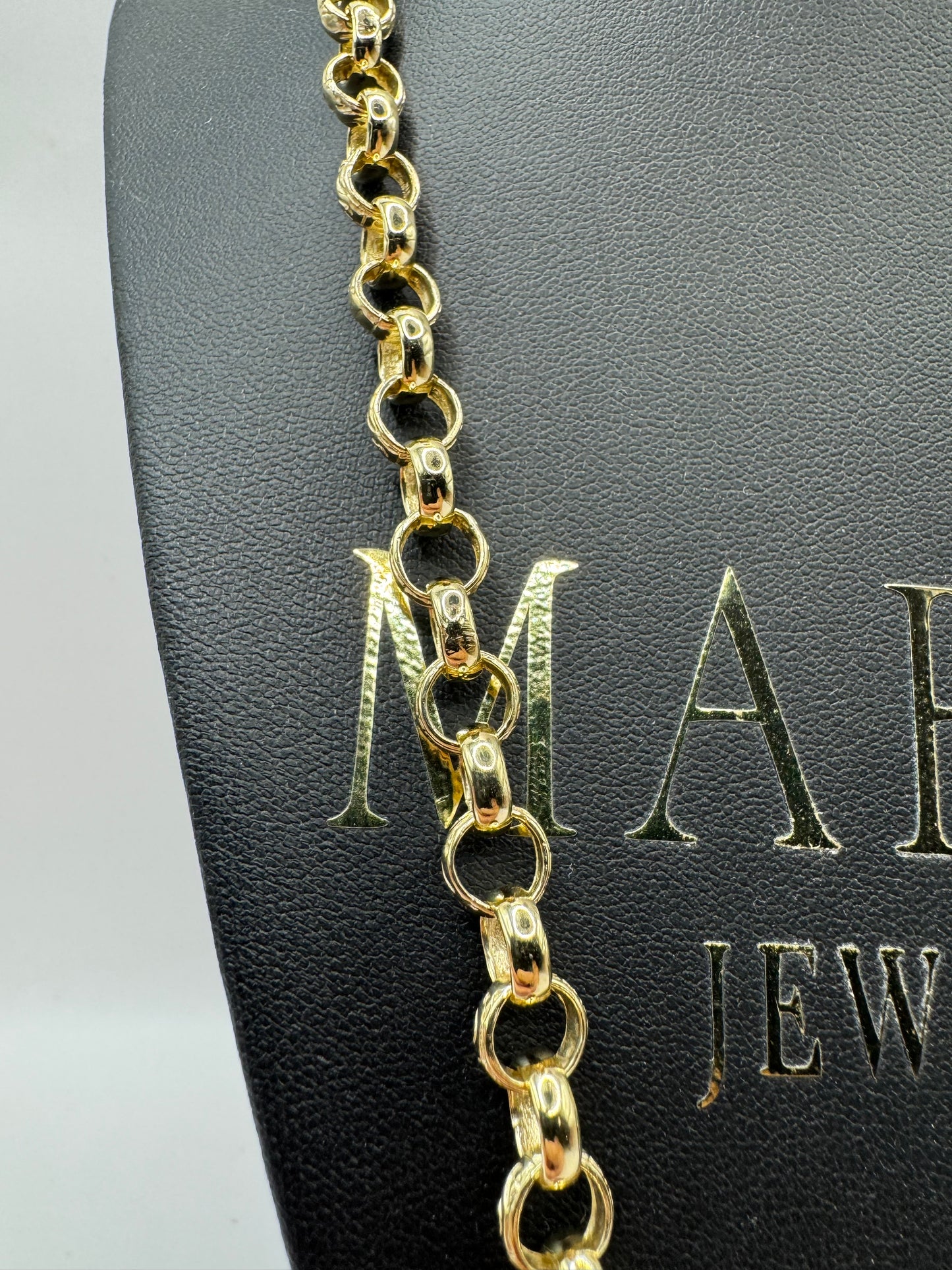 9ct Gold Belcher Chain 24.6" 8.5mm 42.9g