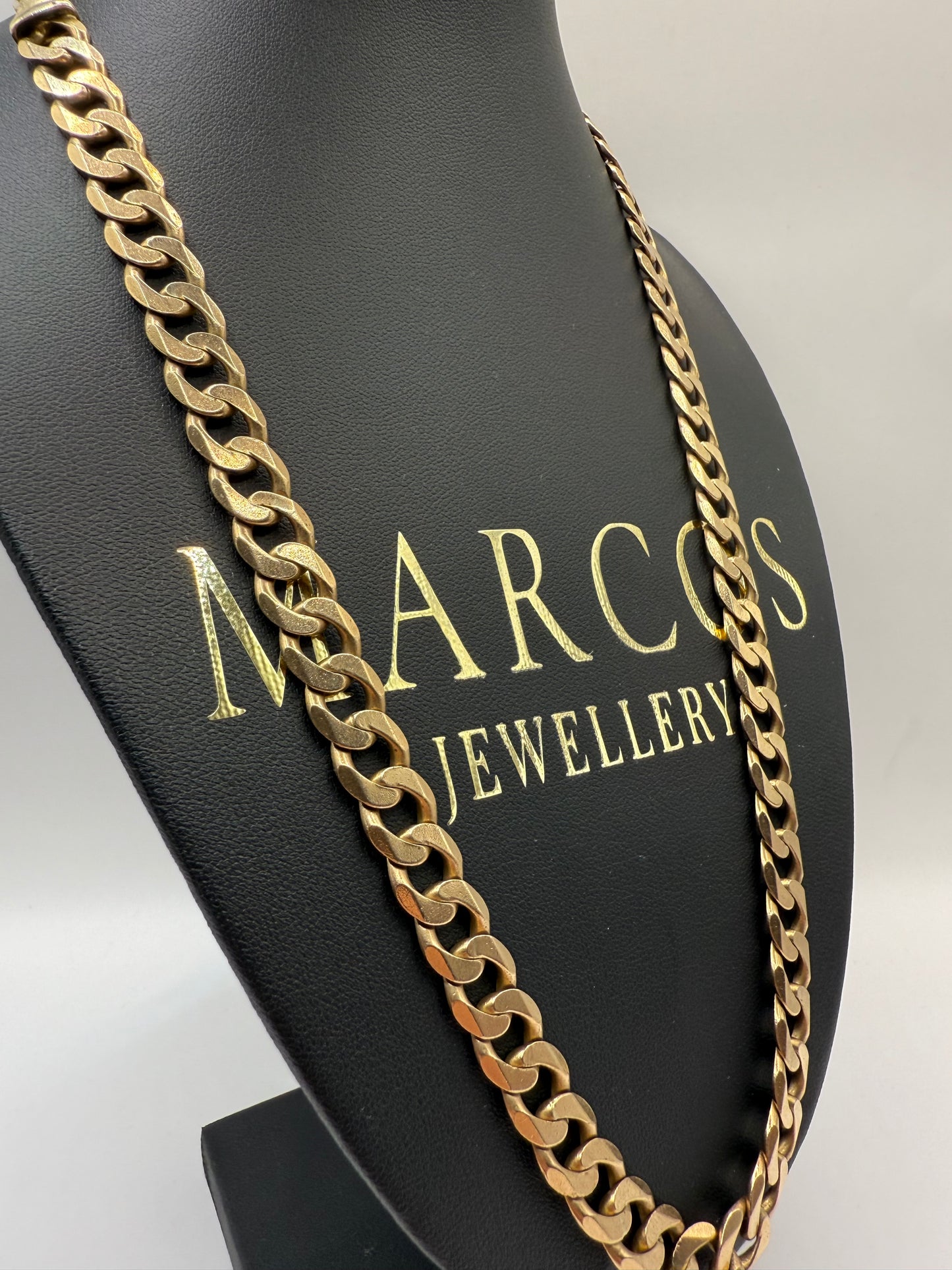 9ct Gold Curb Chain 22.75" 10mm 67.6g