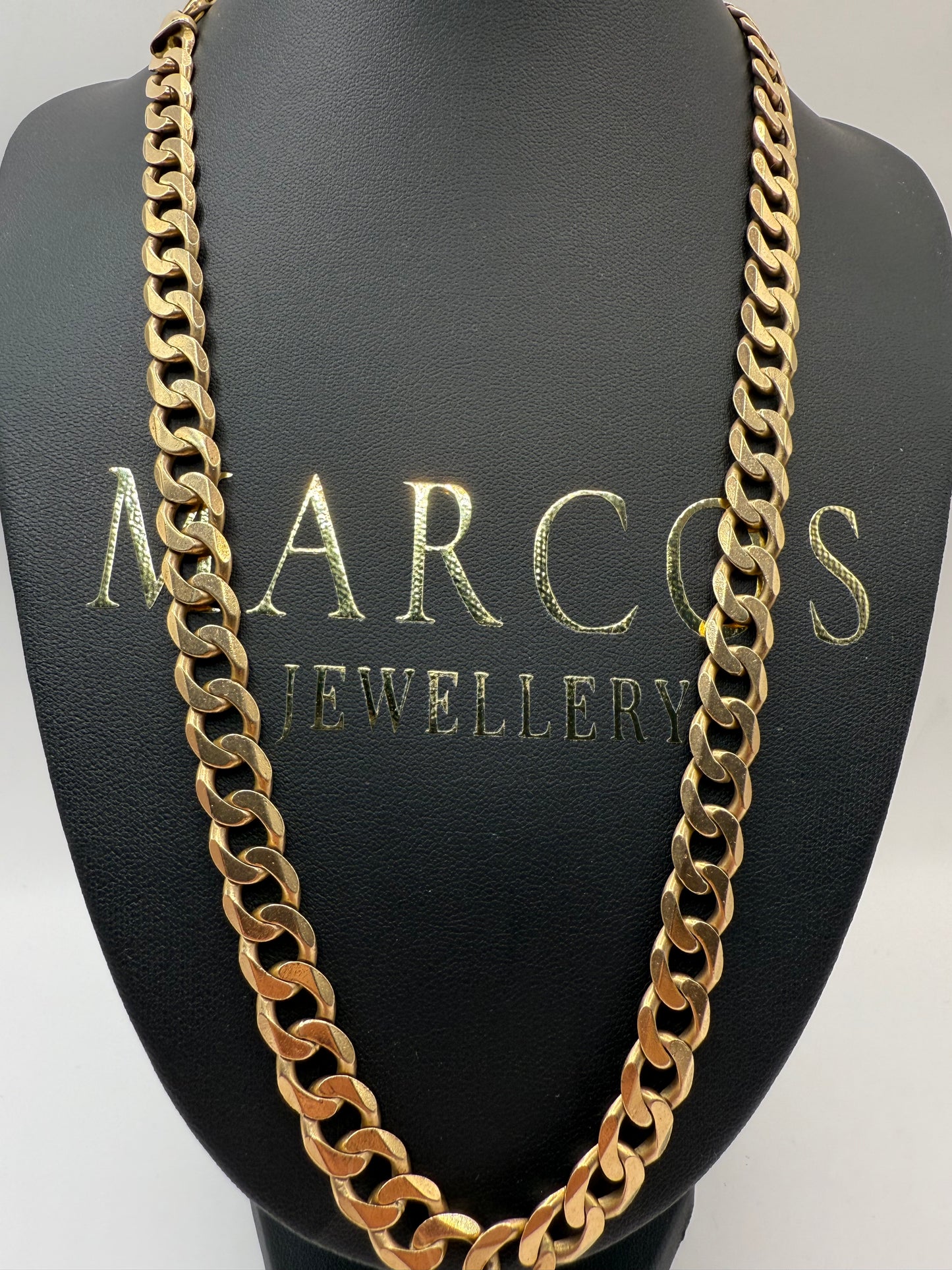 9ct Gold Curb Chain 22.75" 10mm 67.6g
