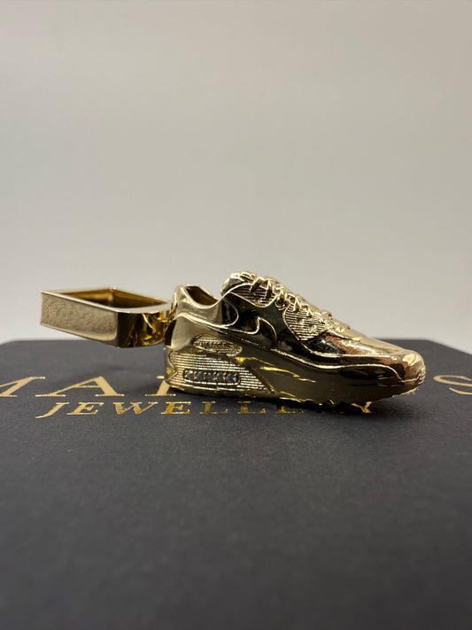 9ct Solid Gold Nike Shoe Pendant 1.9” 16.39g