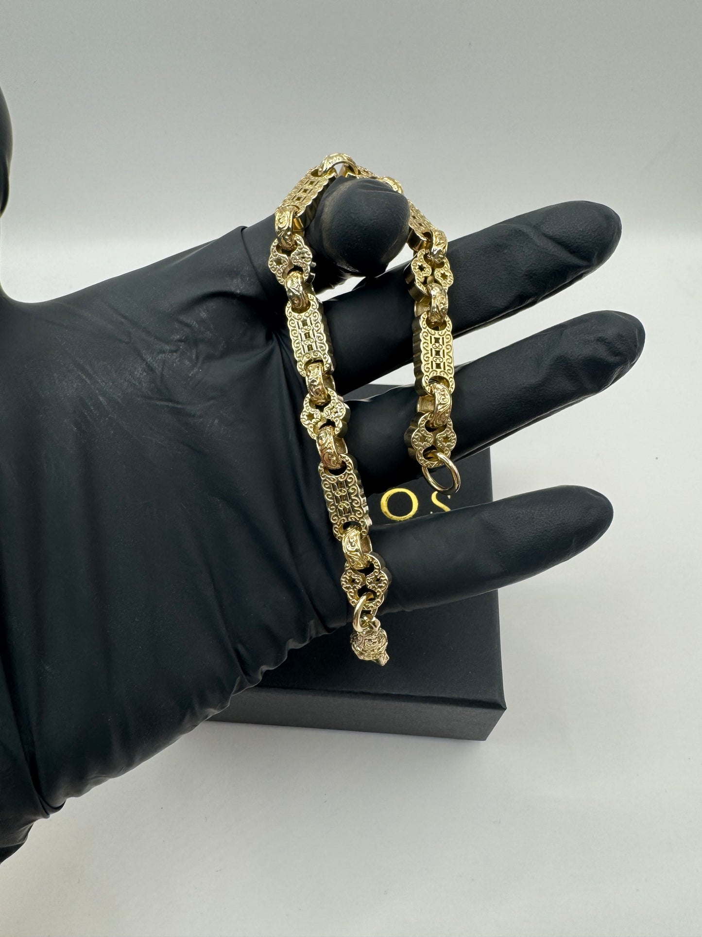 9ct Gold Stars & Bars Bracelet