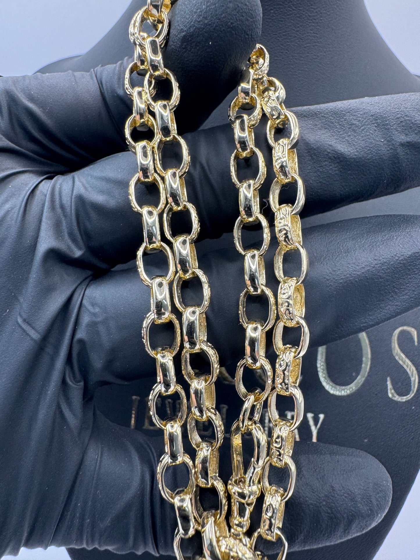 9ct Gold Oval Belcher Chain 19” 6-8mm 26.14g
