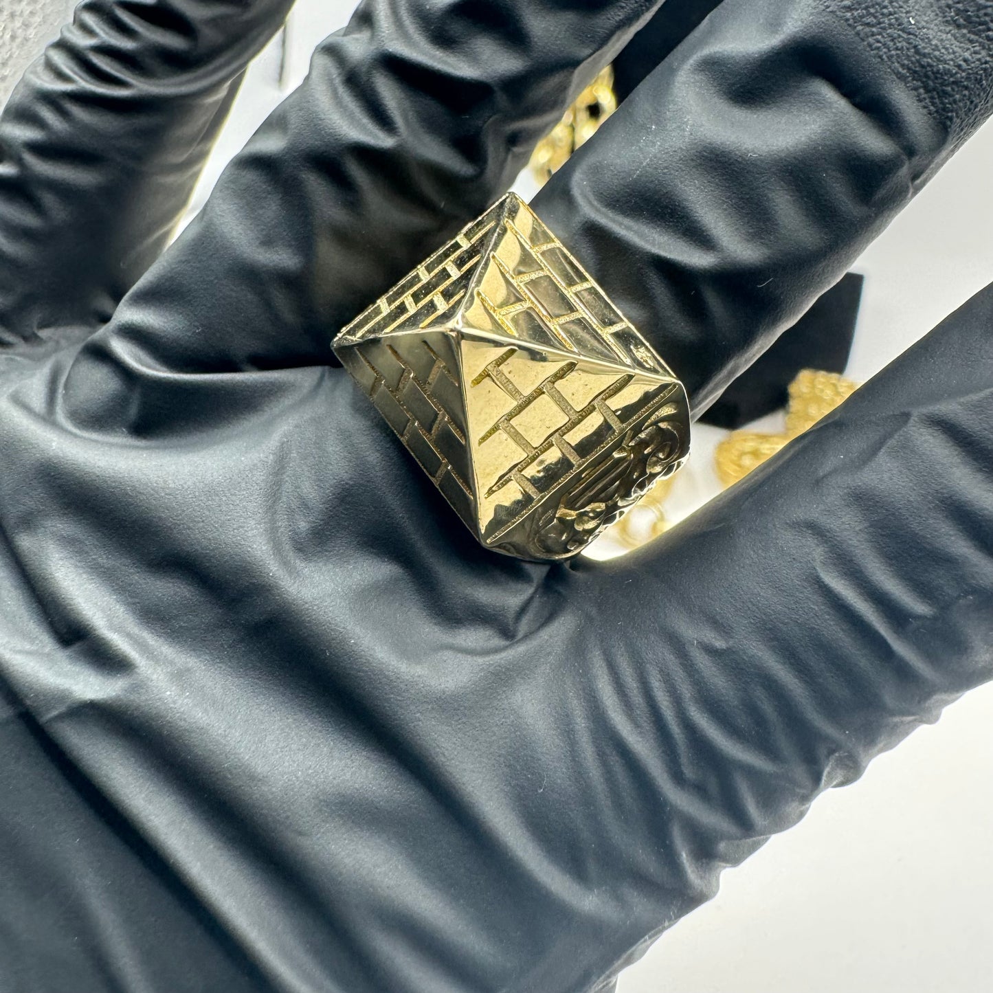 9ct Solid Gold Pyramid Ring