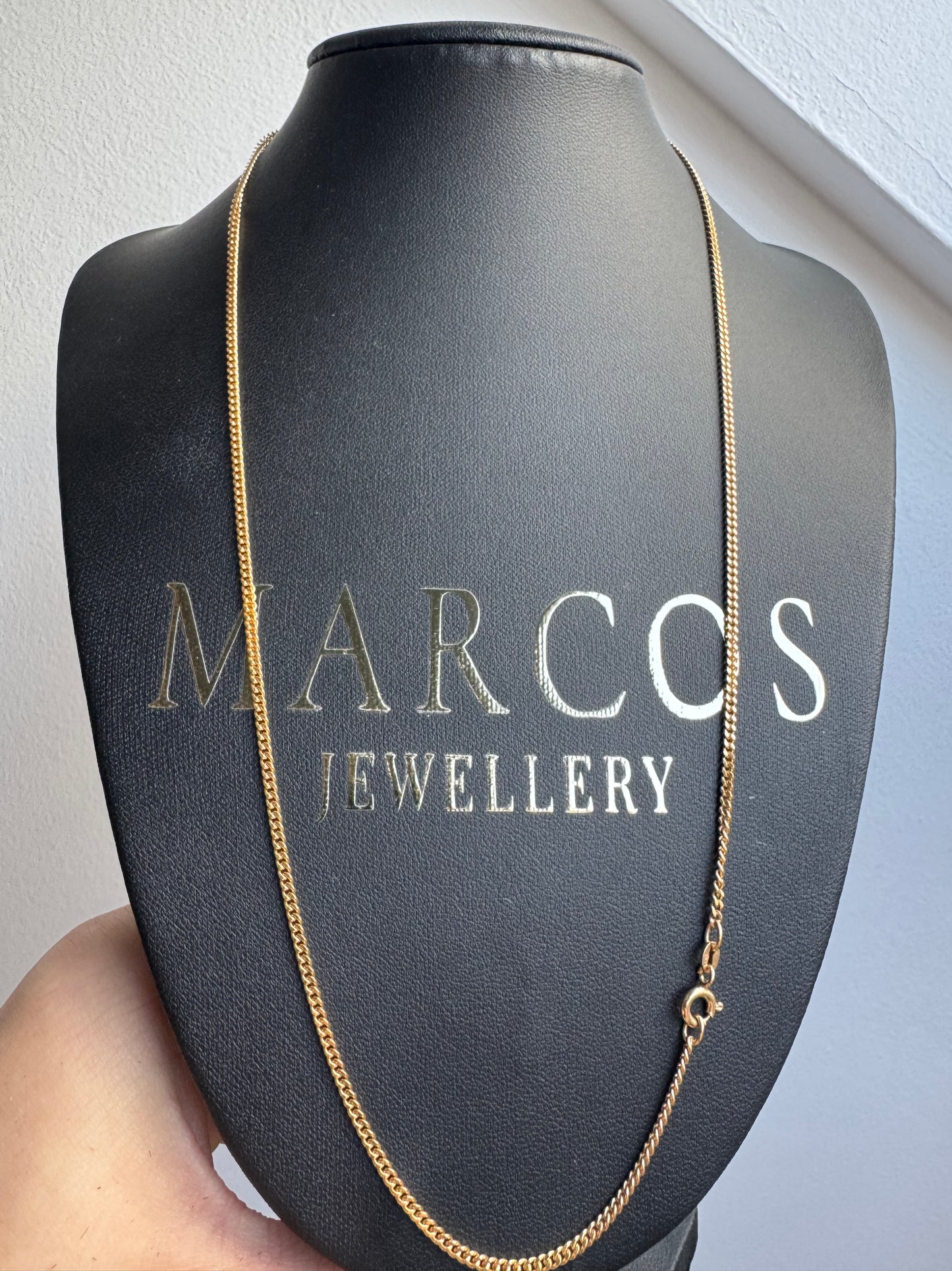 9ct Gold Micro Curb Chain 22" 2mm 7g