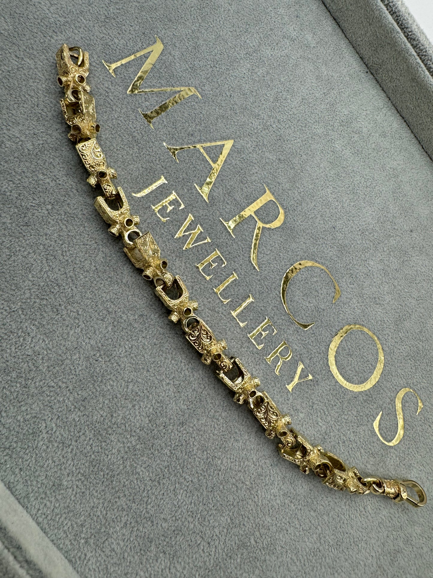 9ct Solid Gold Lego Bracelet