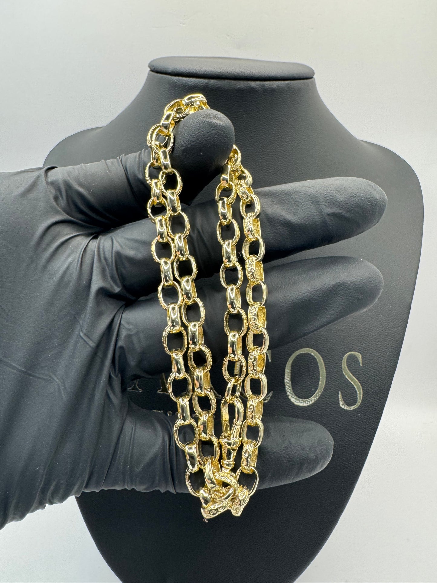 9ct Gold Oval Belcher Chain 19” 6-8mm 26.14g