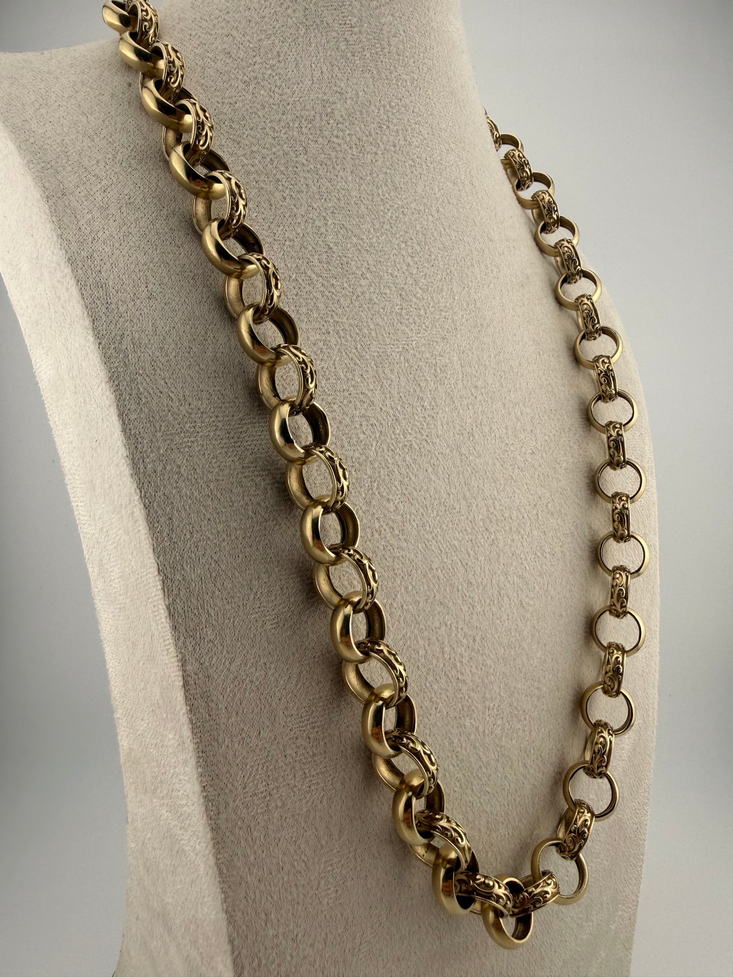 9ct Gold Belcher Chain 26.5" 14mm 81g