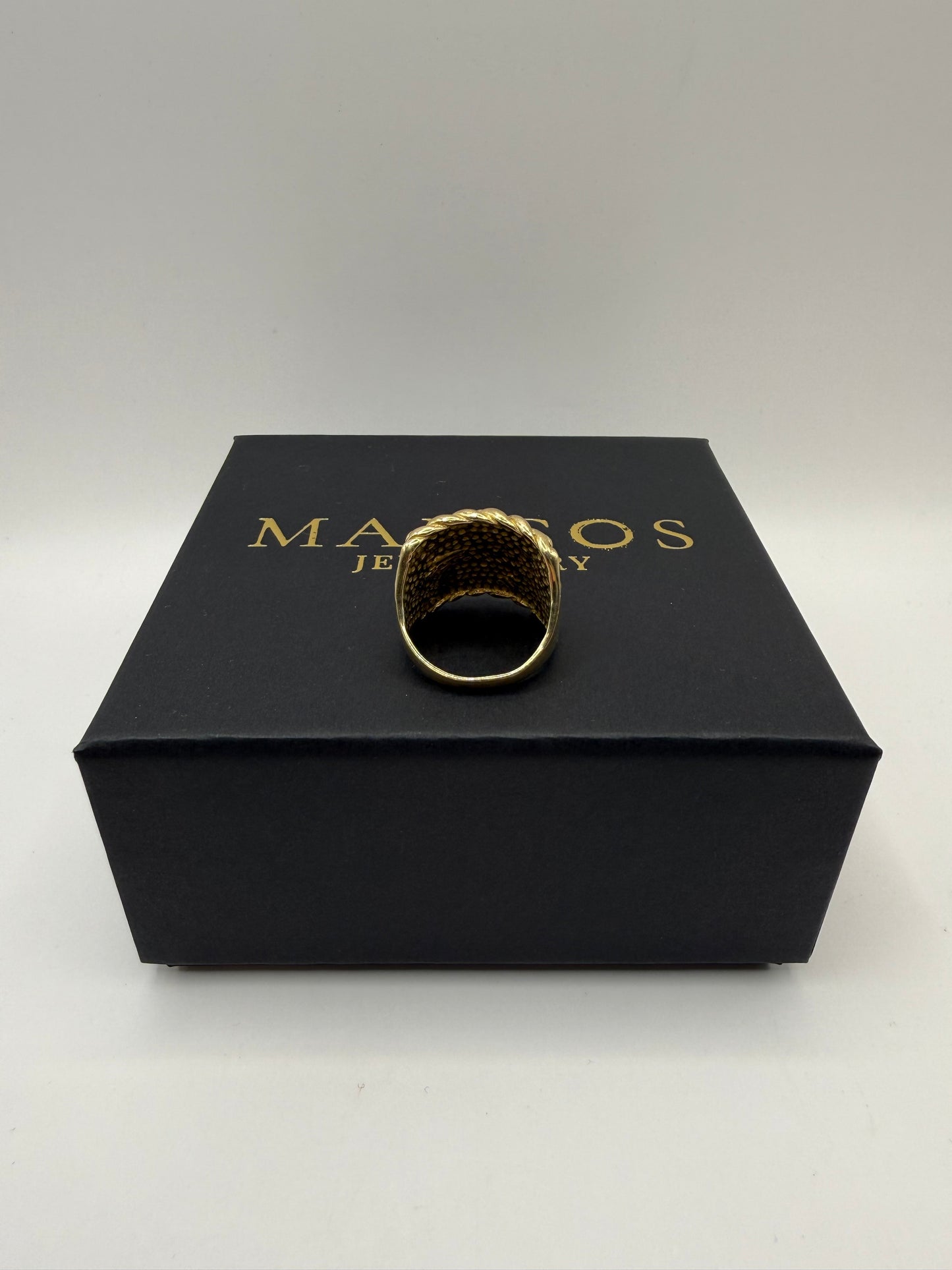 9ct Gold Keeper Ring Size T 11.14g