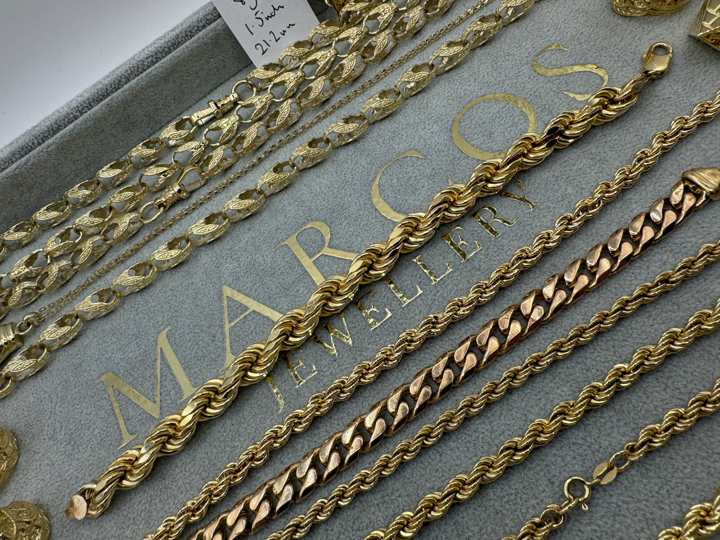 Diamond Cut 9ct Gold Rope Bracelet