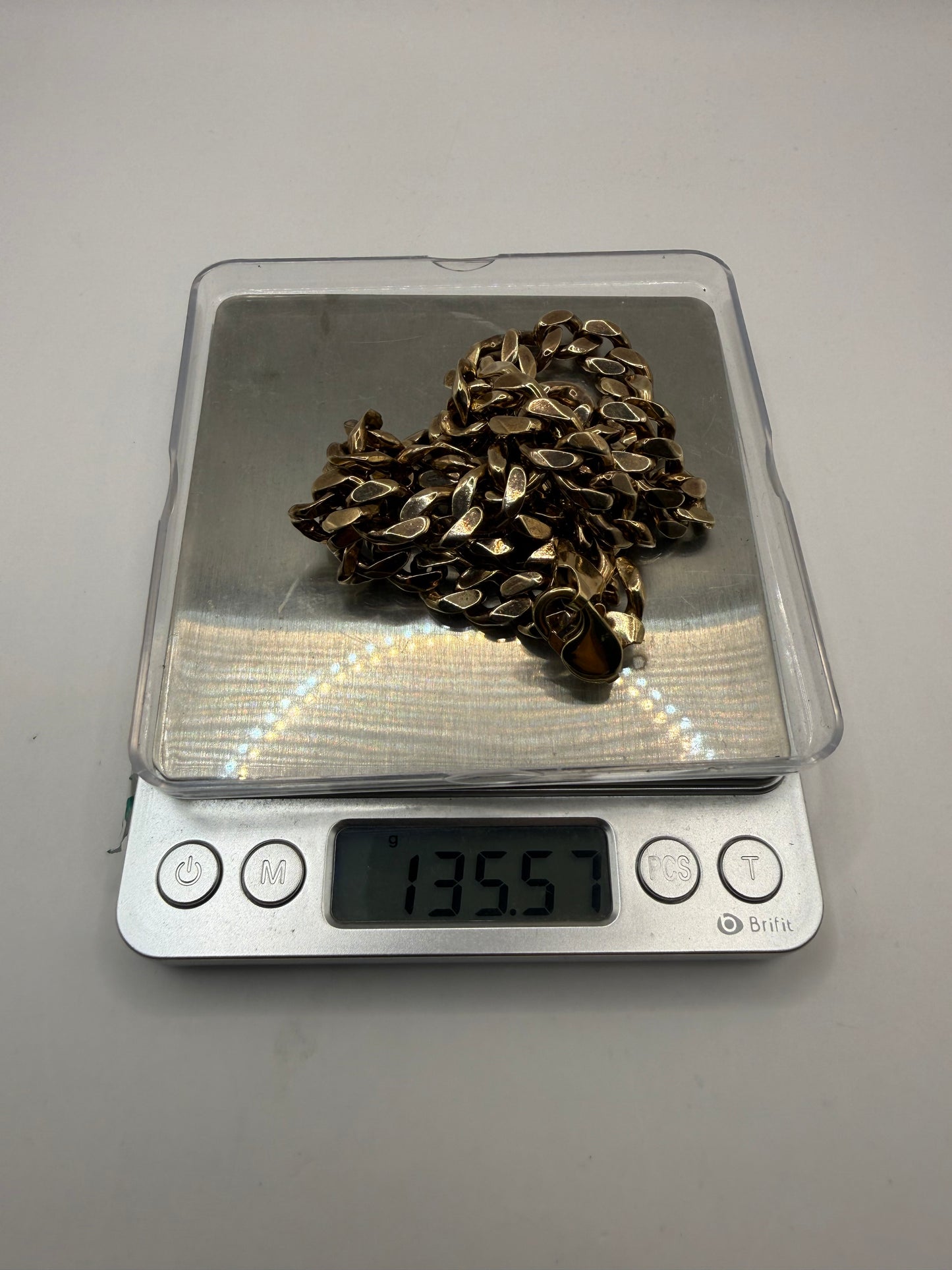 9ct Gold Curb Chain 26" 10mm 135.6g