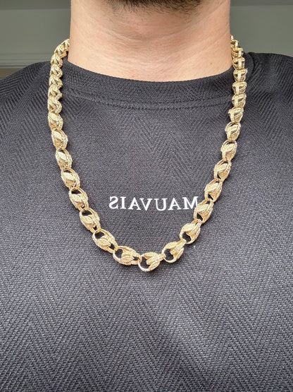 9ct Gold Tulip Chain 27.1" 11mm 94.14g