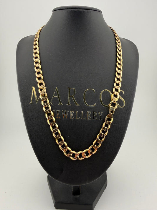 9ct Gold Curb Chain 20.65” 8mm 46.53g